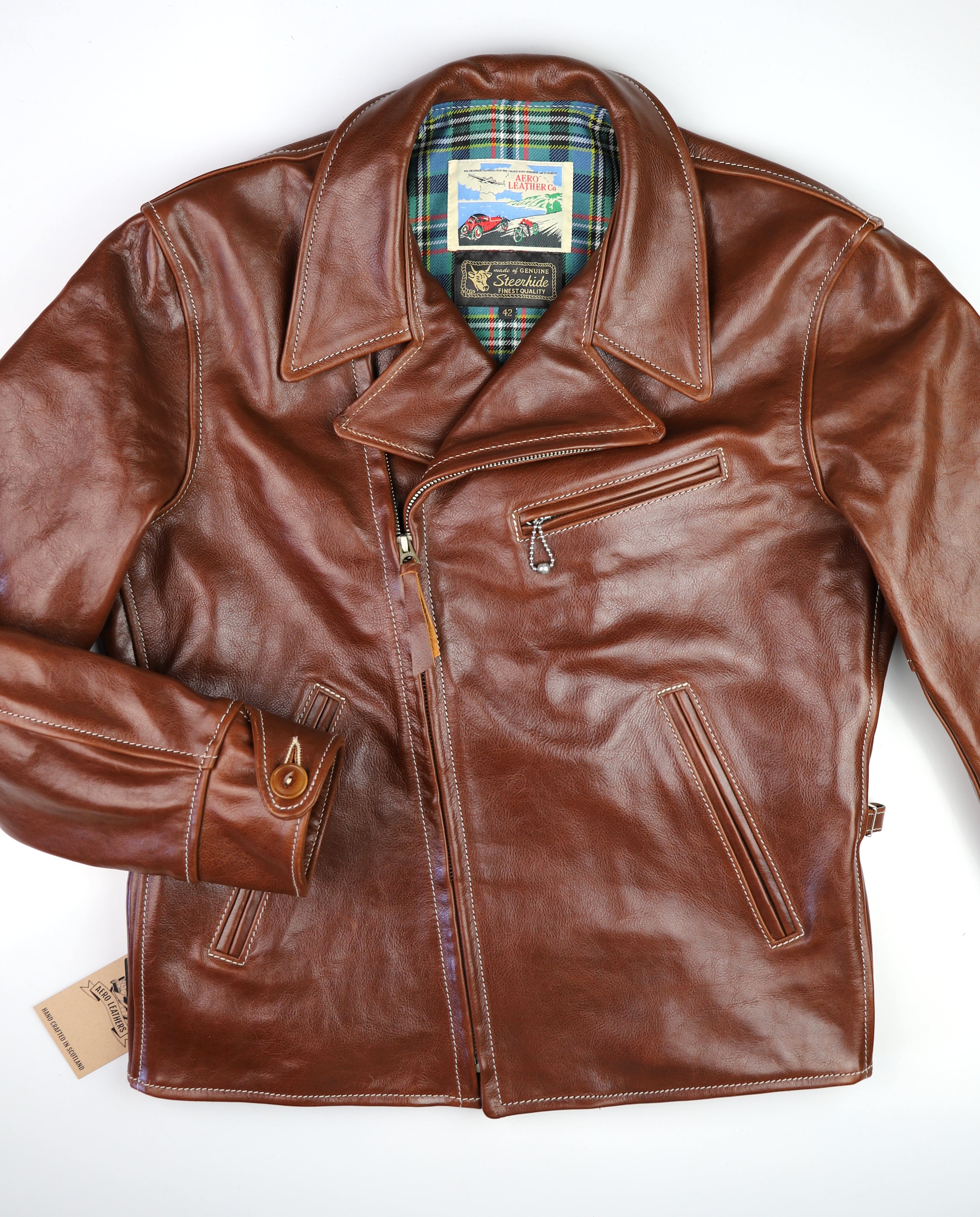 Aero Hooch Hauler, size 42, Russet Badalassi Cowhide