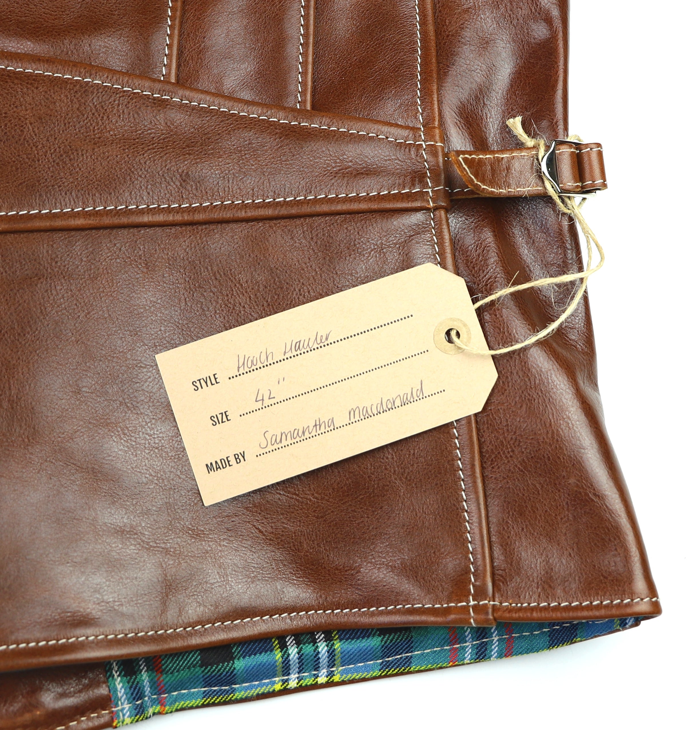 Aero Hooch Hauler, size 42, Russet Badalassi Cowhide