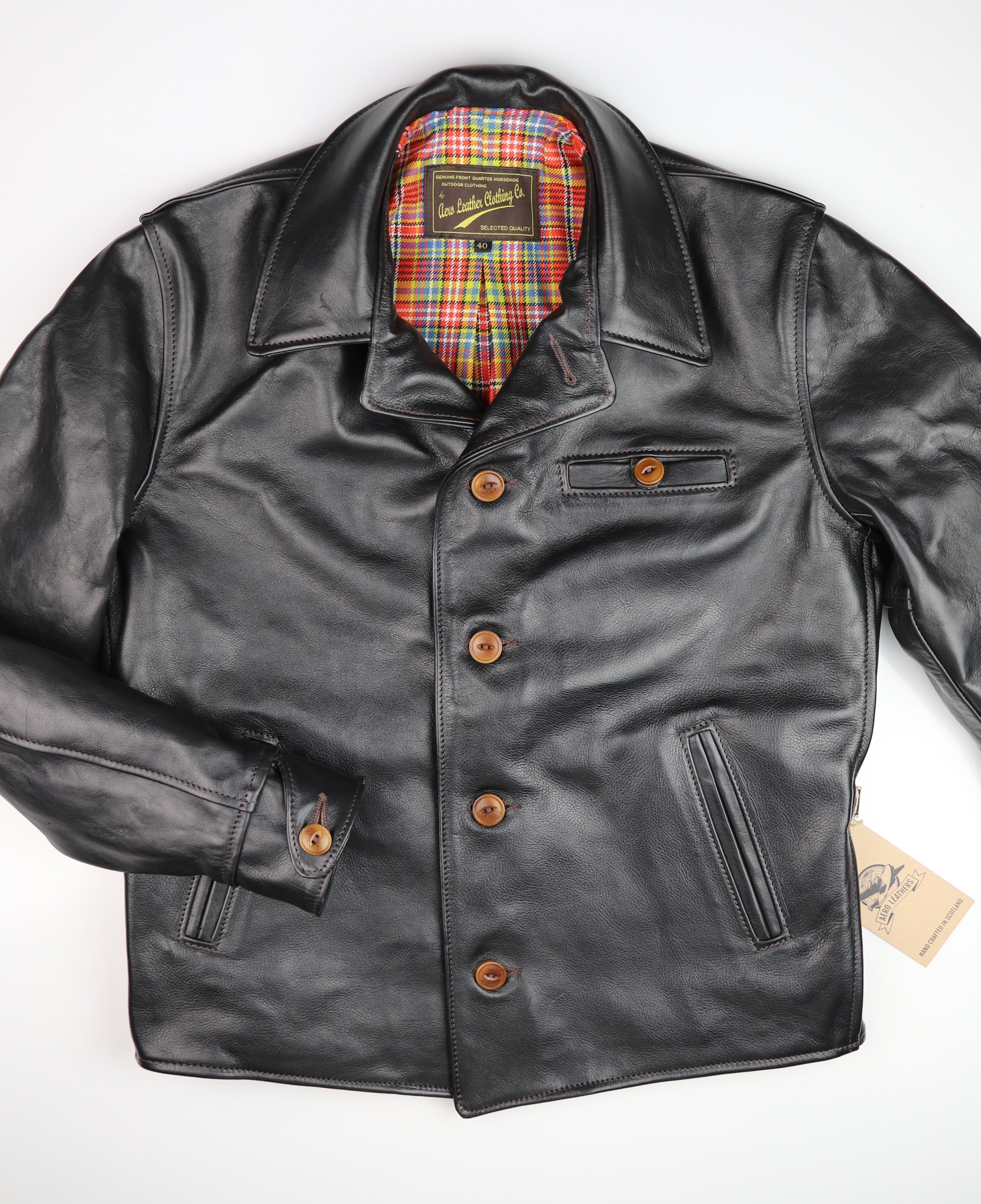 Aero Maxwell, size 40, Blackened Brown Vicenza Horsehide