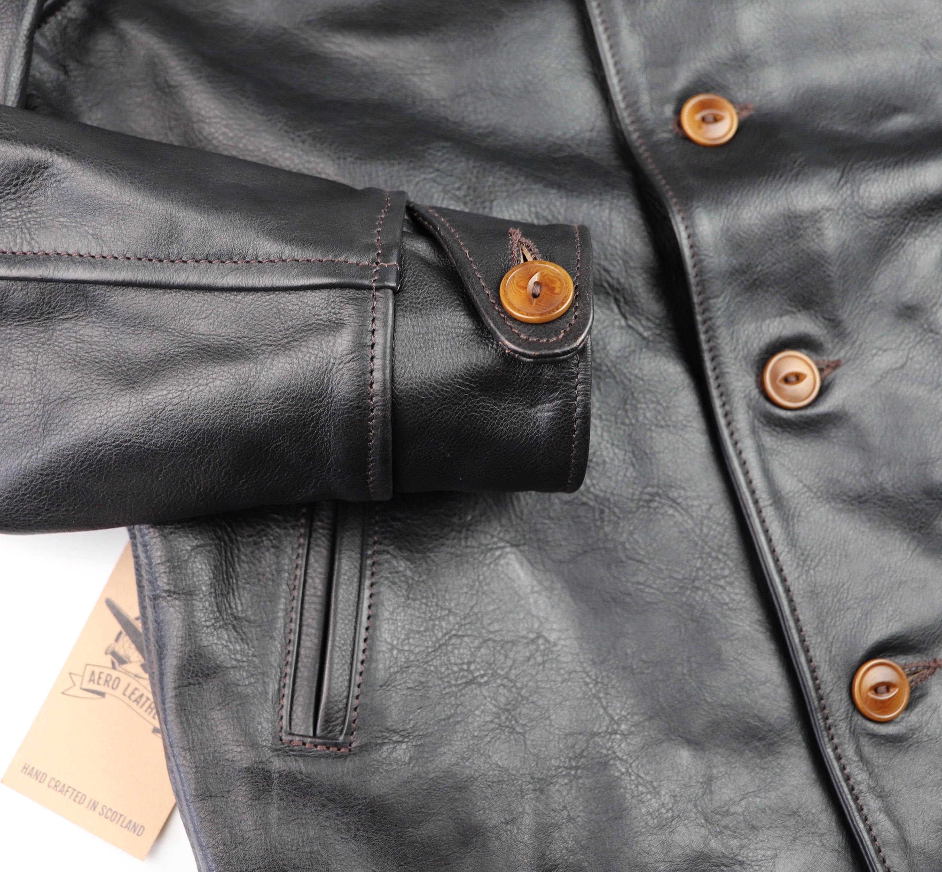 Aero Maxwell, size 40, Blackened Brown Vicenza Horsehide