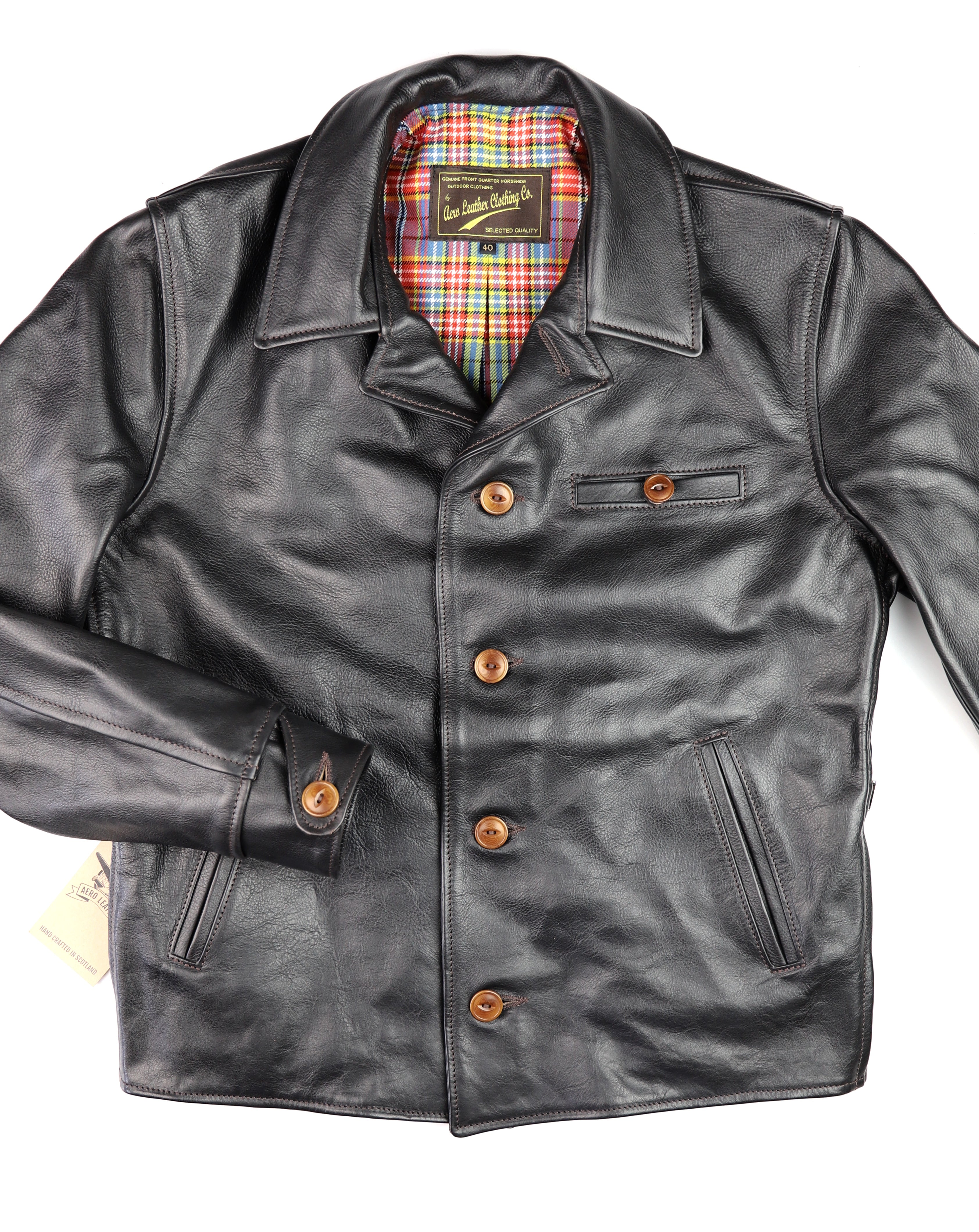 Aero Maxwell, size 40, Blackened Brown Vicenza Horsehide