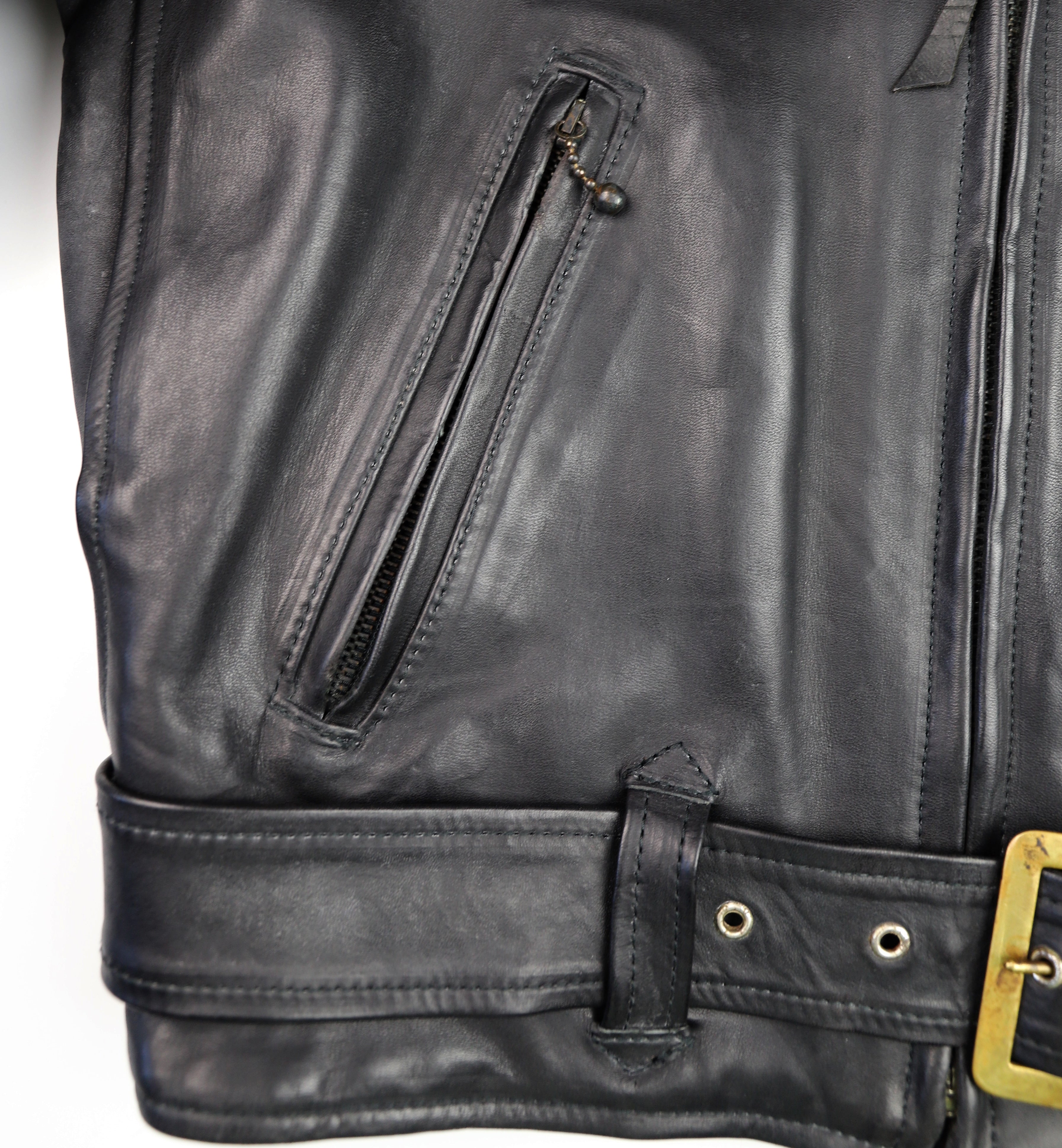 Aero Motorcycle Jacket, sz 44, Black CXL FQHH, Gently Worn