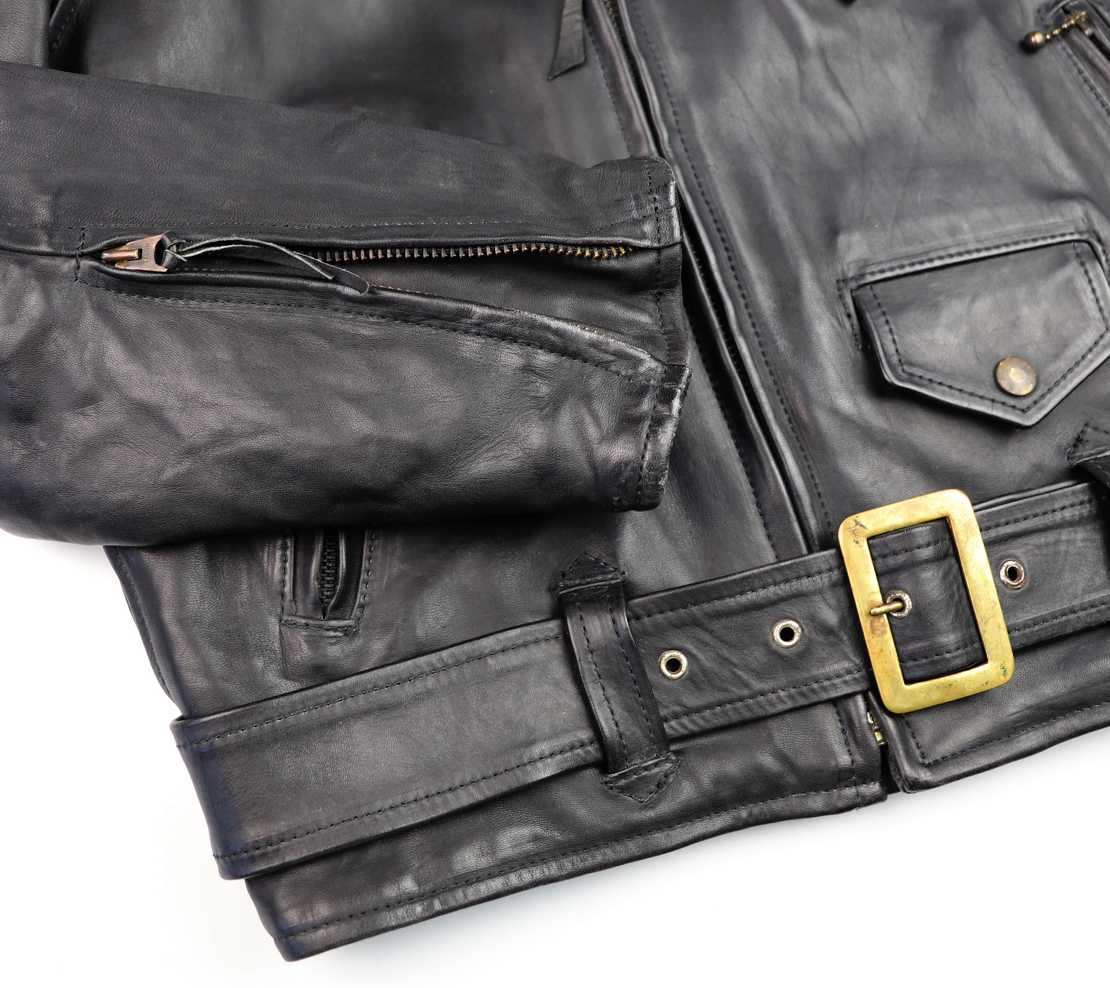 Aero Motorcycle Jacket, sz 44, Black CXL FQHH, Gently Worn