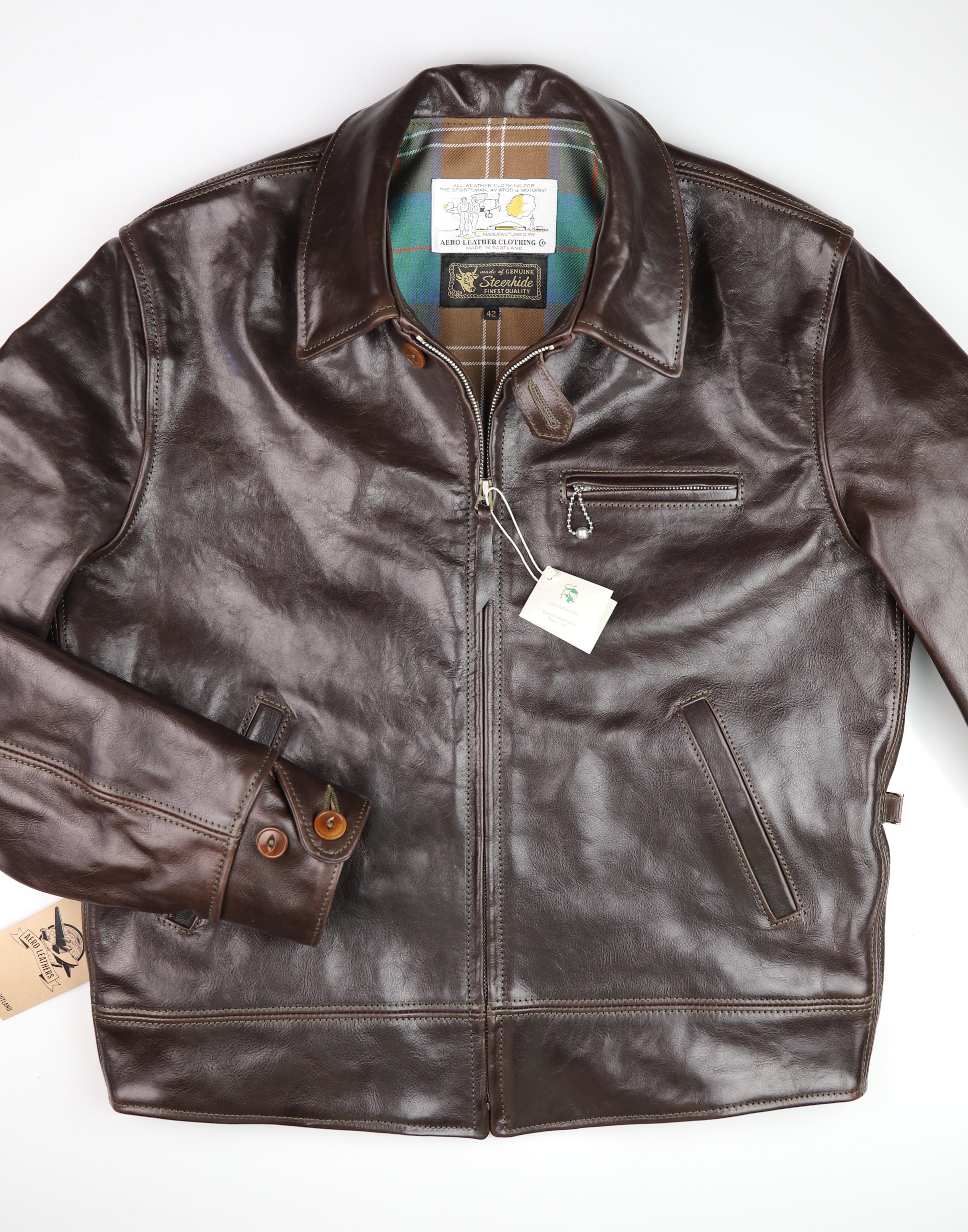 Aero Original Hercules, size 42 (fits like 44), Chestnut Badalassi Cowhide