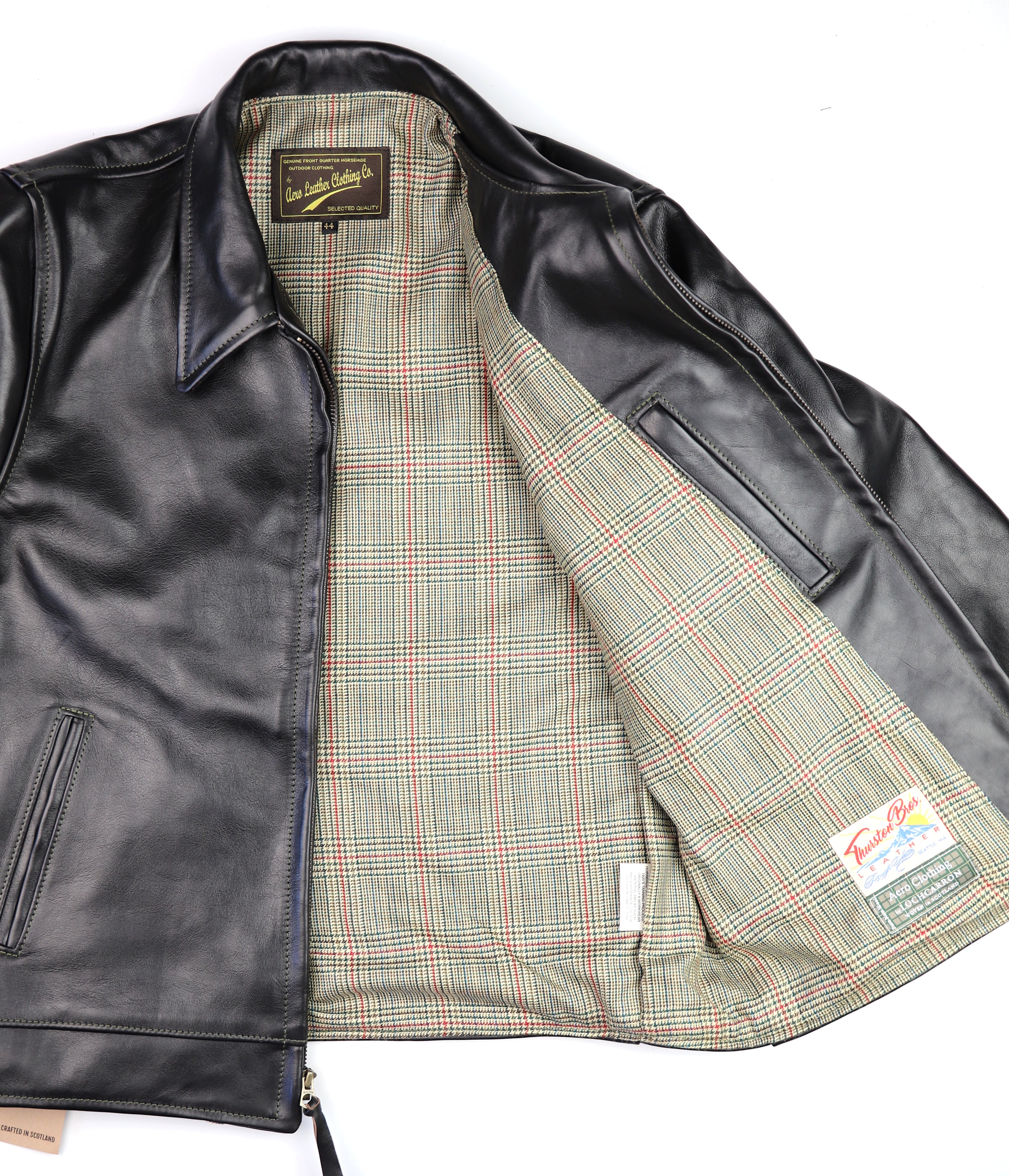 Aero Premier Highwayman, size 44, Blackened Brown Vicenza Horsehide