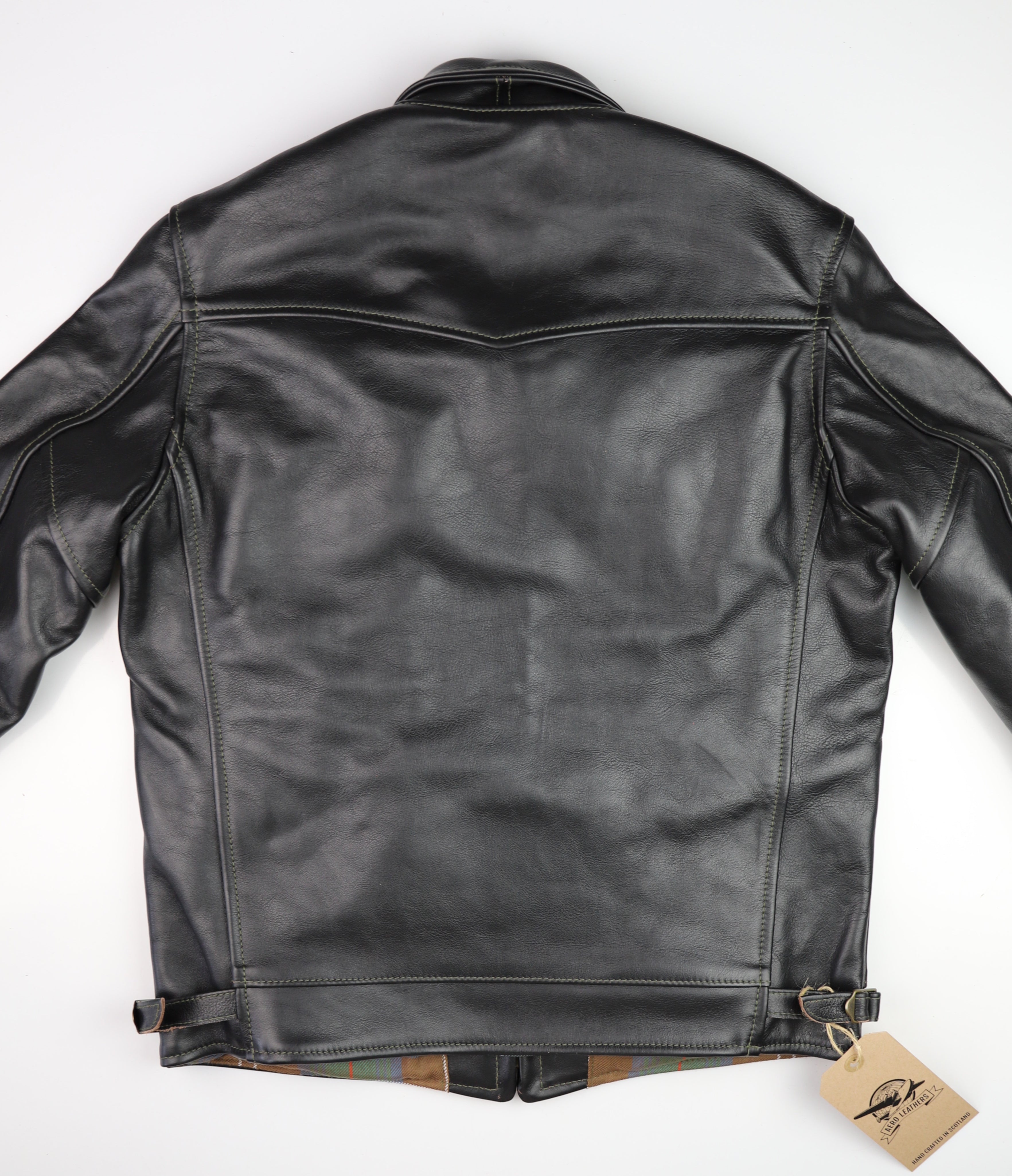 Aero Premier Highwayman, size 40, Blackened Brown Vicenza Horsehide