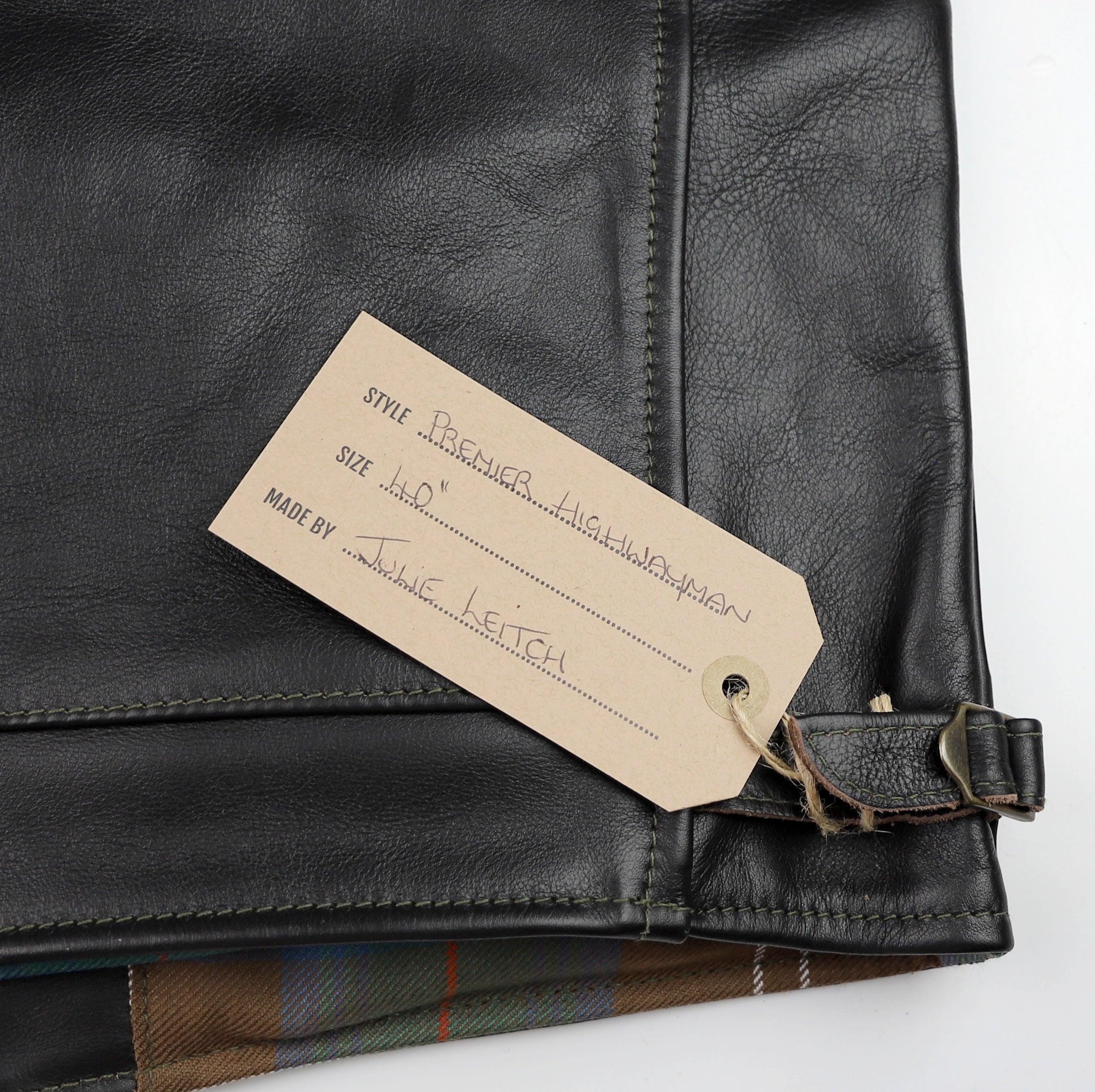 Aero Premier Highwayman, size 40, Blackened Brown Vicenza Horsehide