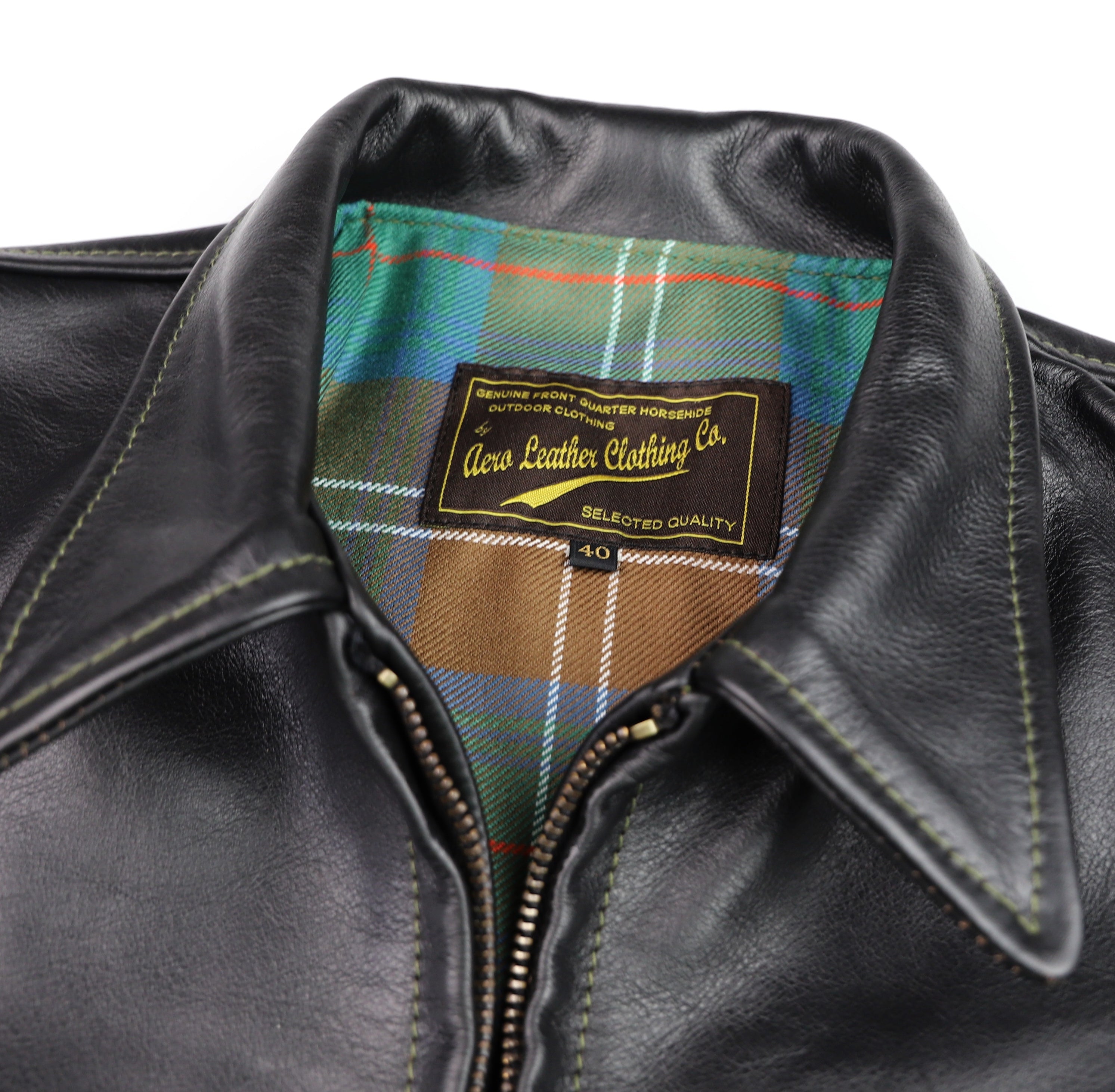 Aero Premier Highwayman, size 40, Blackened Brown Vicenza Horsehide