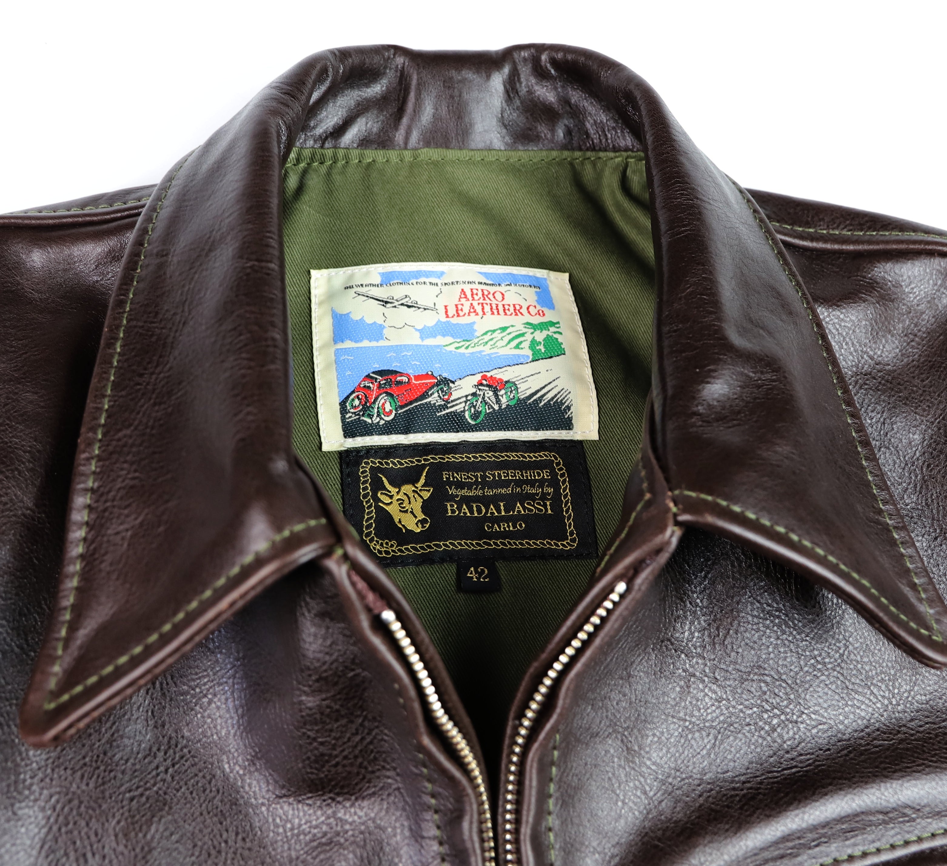 Aero Premier Highwayman, size 42, Chestnut Badalassi Cowhide