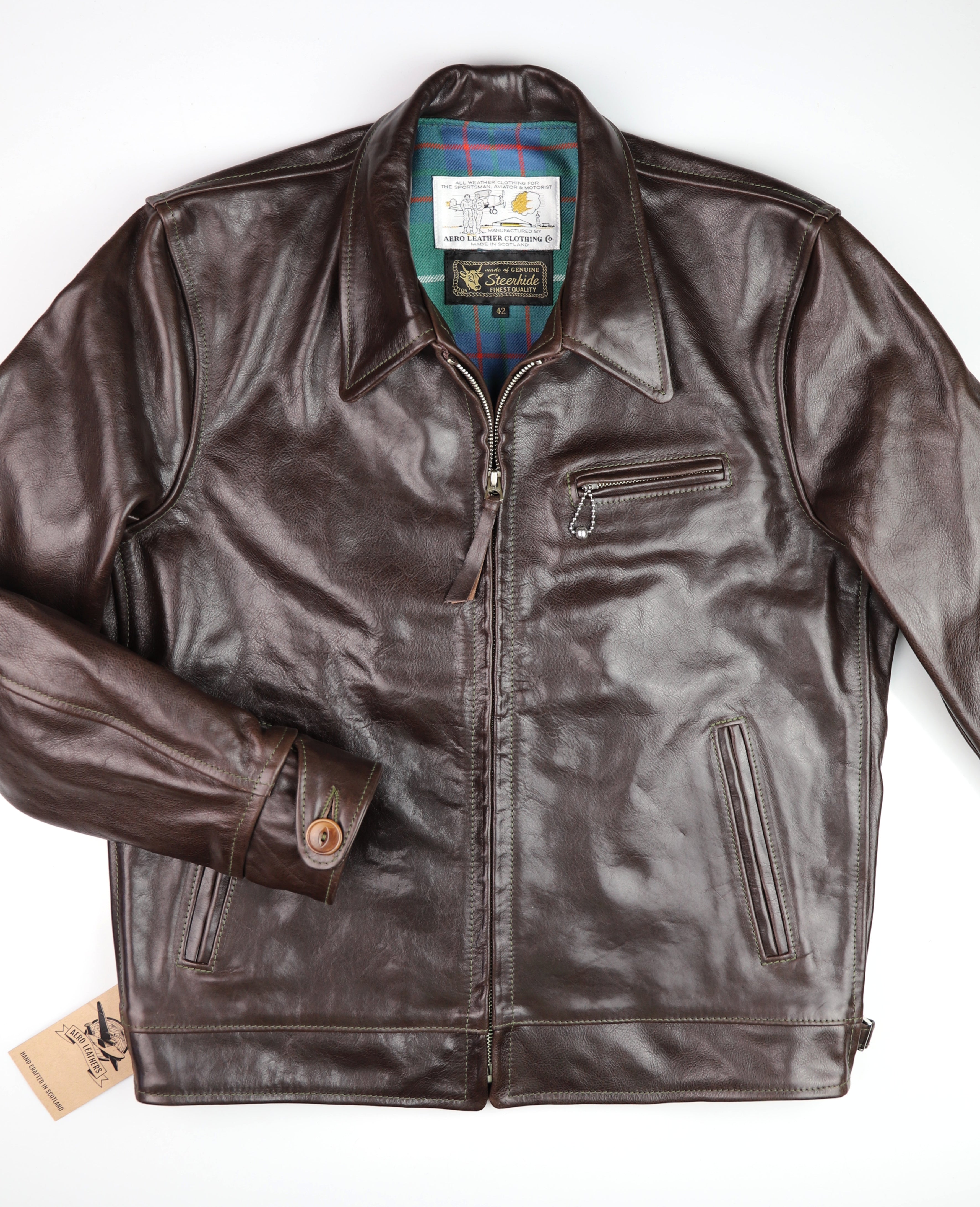 Aero Premier Highwayman, size 42, Chestnut Badalassi Cowhide