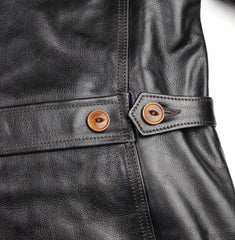Aero Premier Work Coat, size 42, Black Badalassi Cowhide
