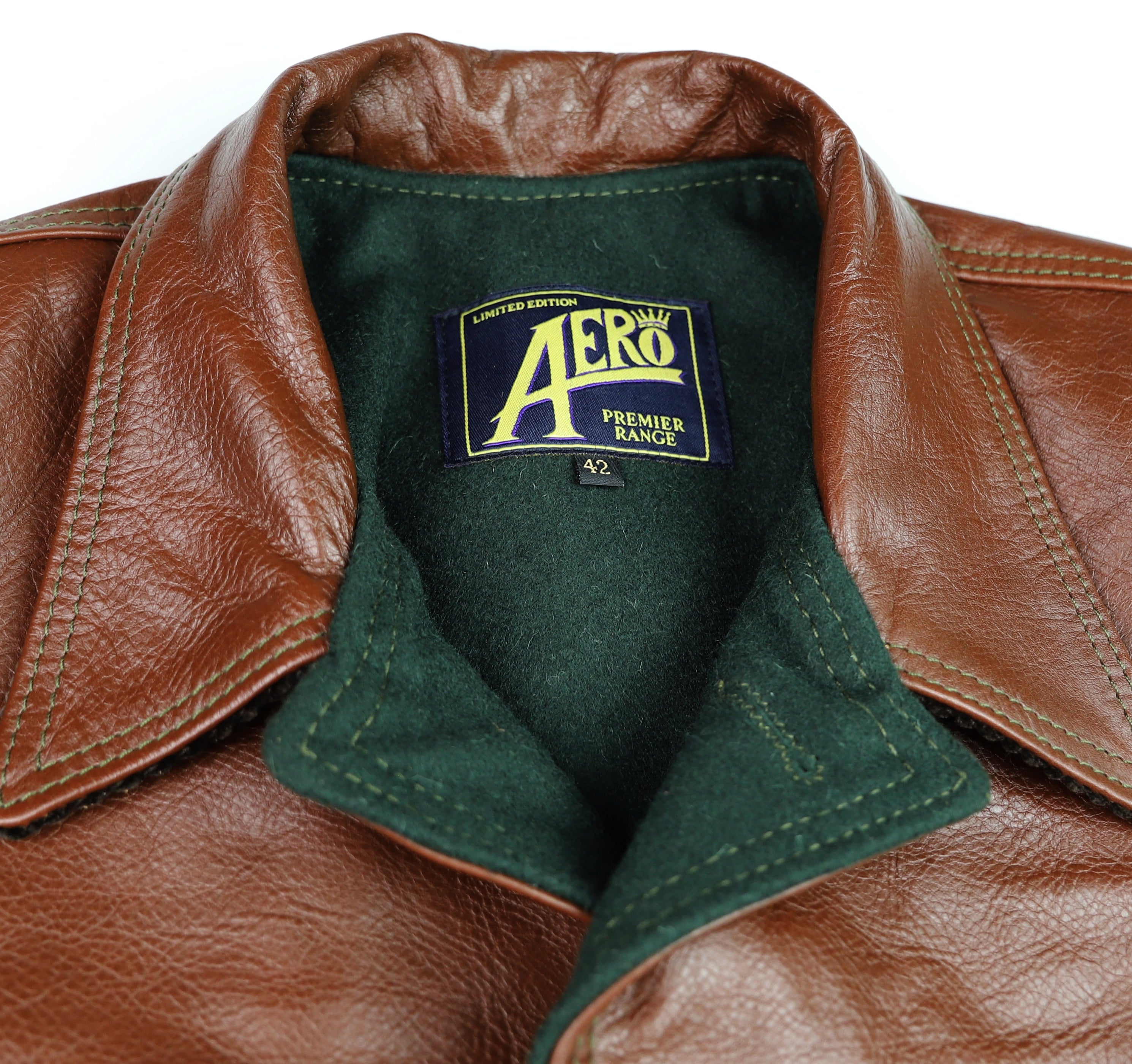 Aero Premier Work Coat, size 42, Russet Vicenza Horsehide
