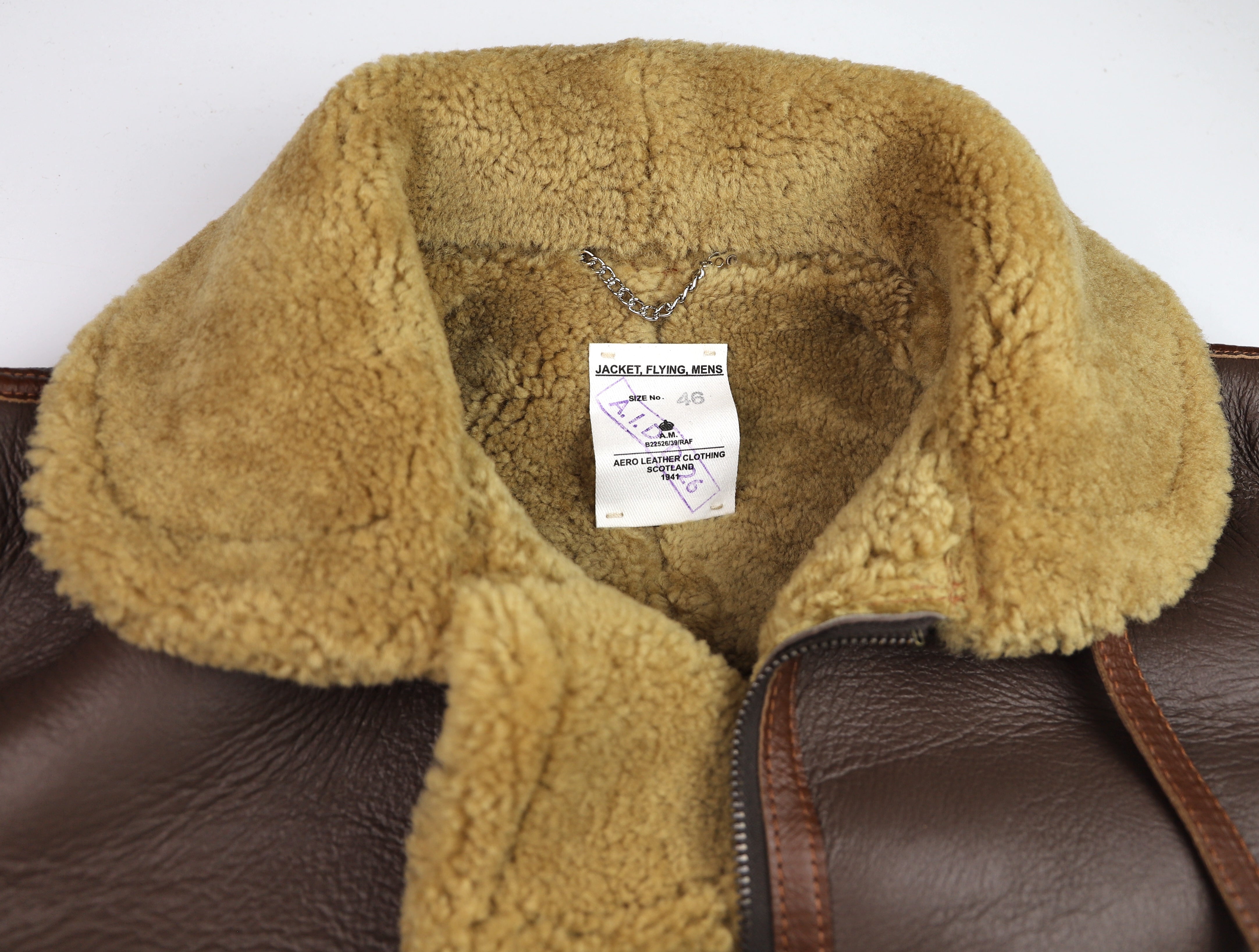 Aero RAF Battle of Britain Model Flying Jacket, size 46, Russet with Vicenza trim