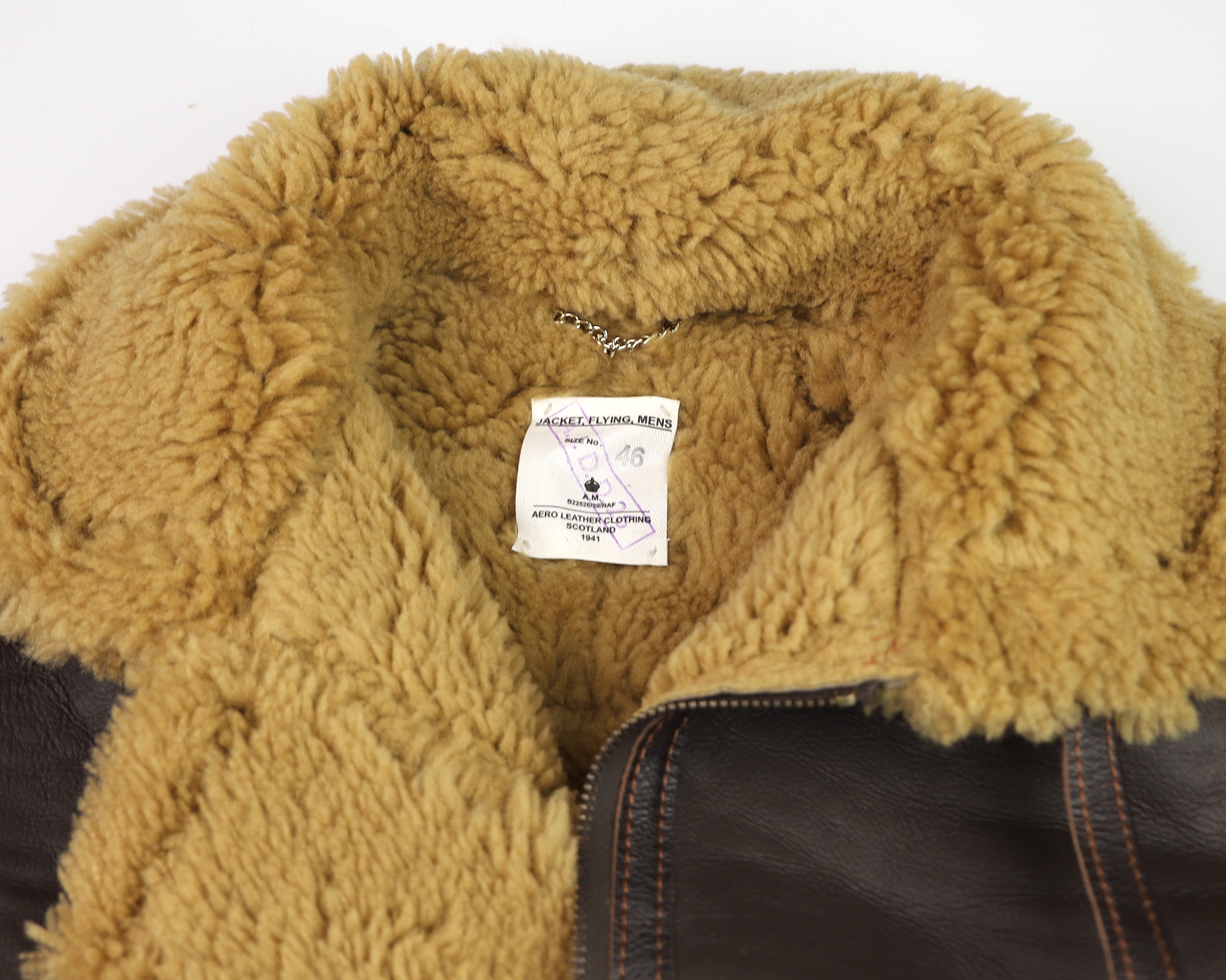 Aero RAF Battle of Britain Model Flying Jacket, size 46, Seal Brown