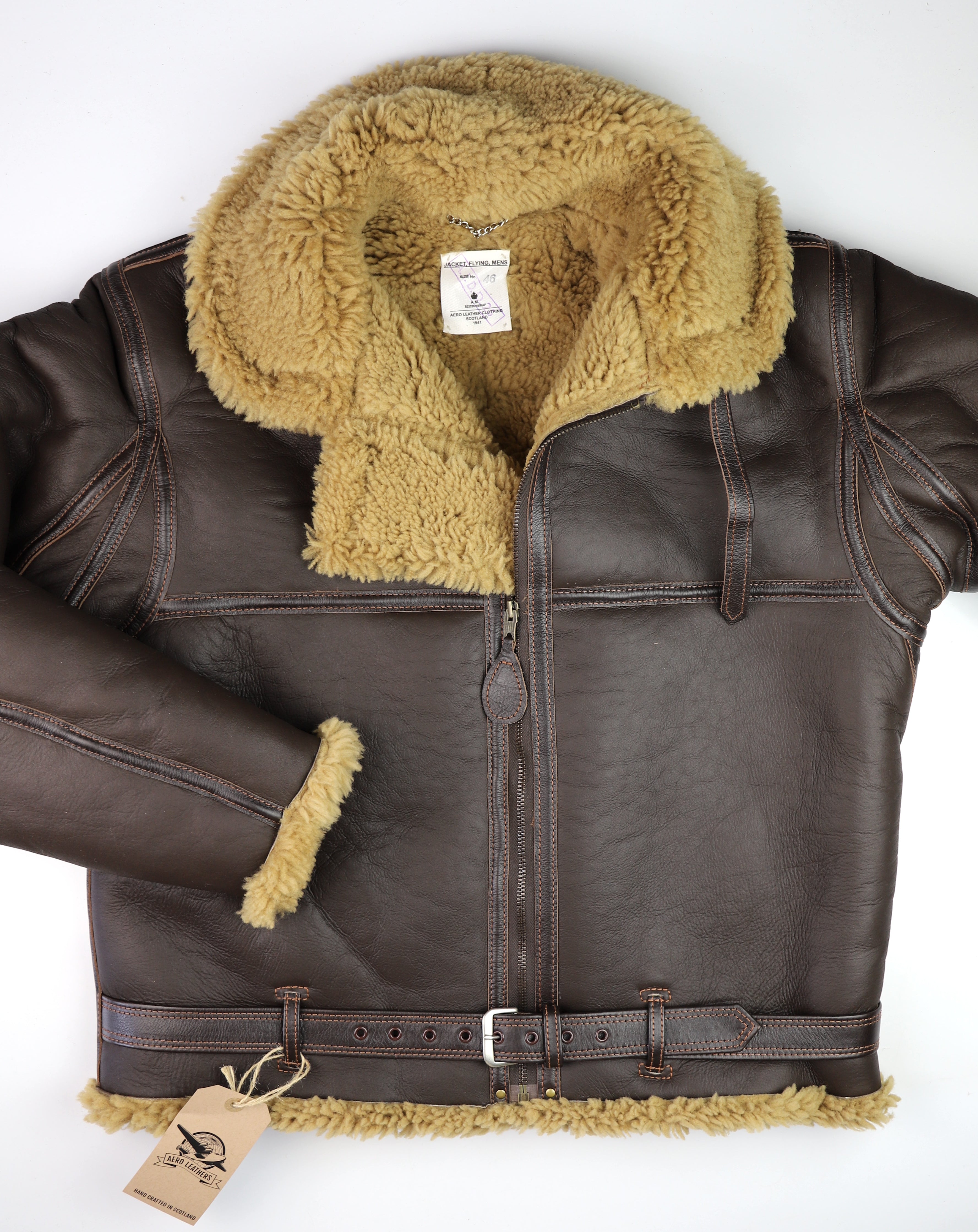 Aero RAF Battle of Britain Model Flying Jacket, size 46, Seal Brown