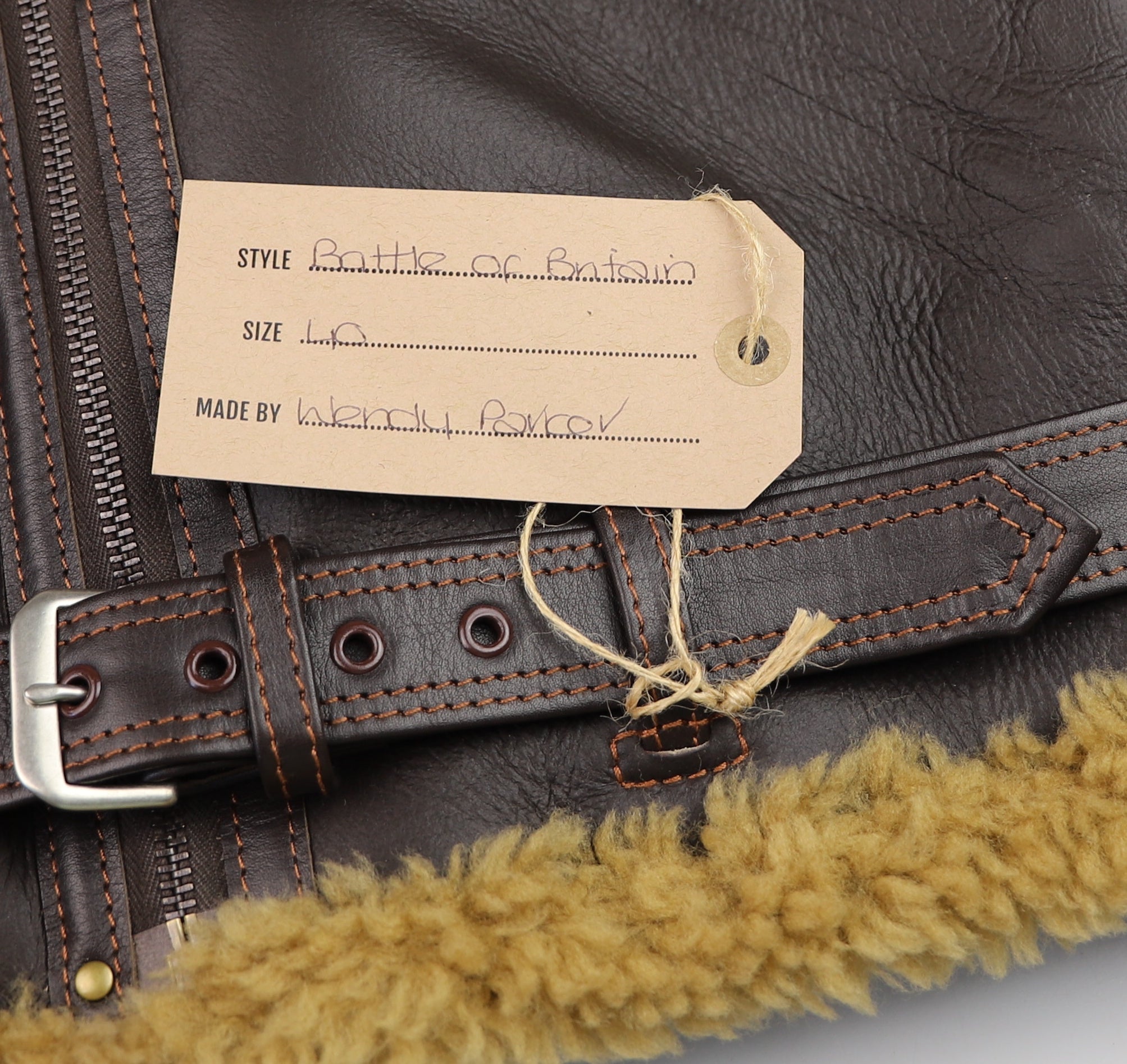 Aero RAF Battle of Britain Model Shearling Jacket, size 40, Seal Brown