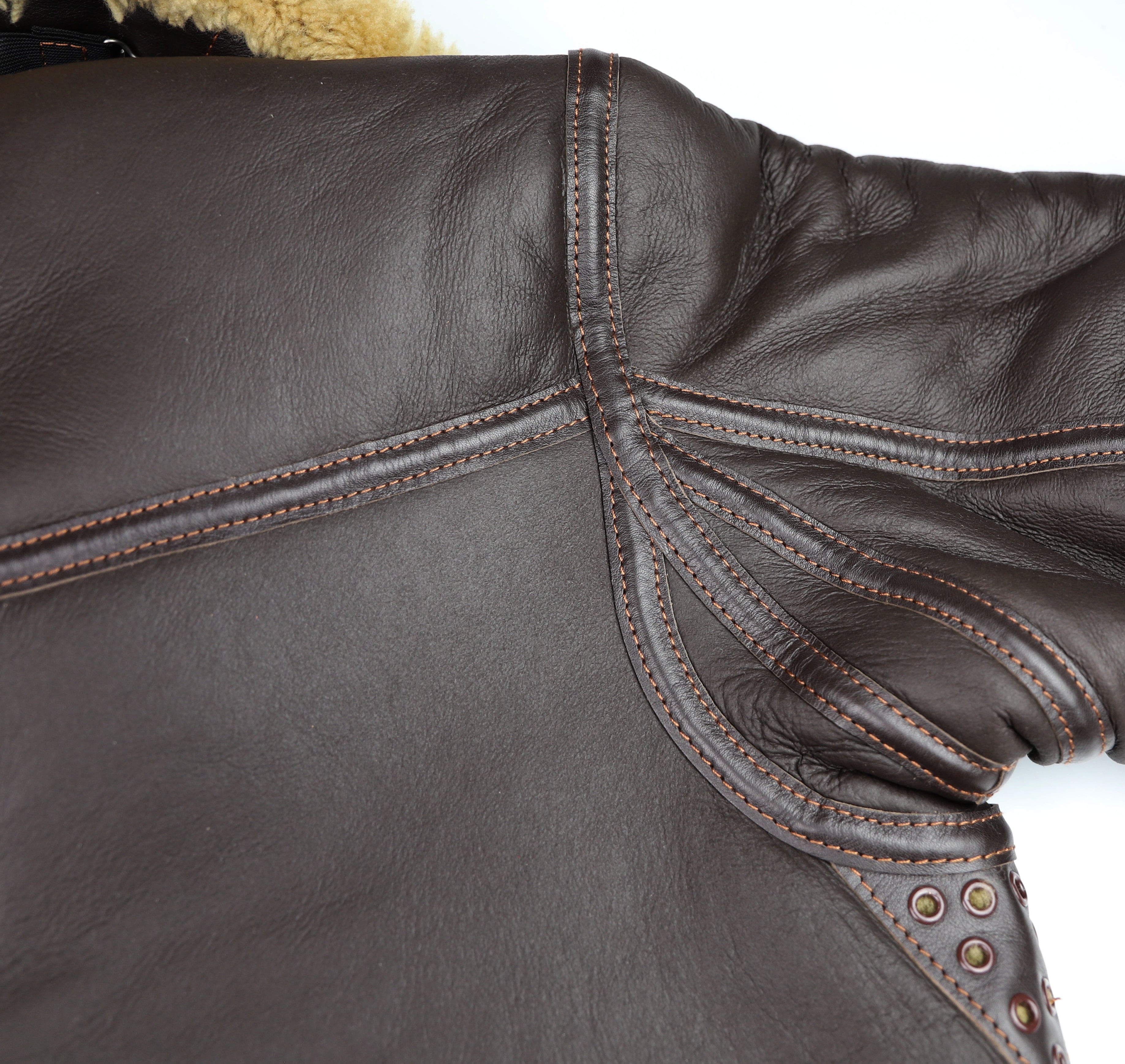 Aero RAF Battle of Britain Model Shearling Jacket, size 40, Seal Brown