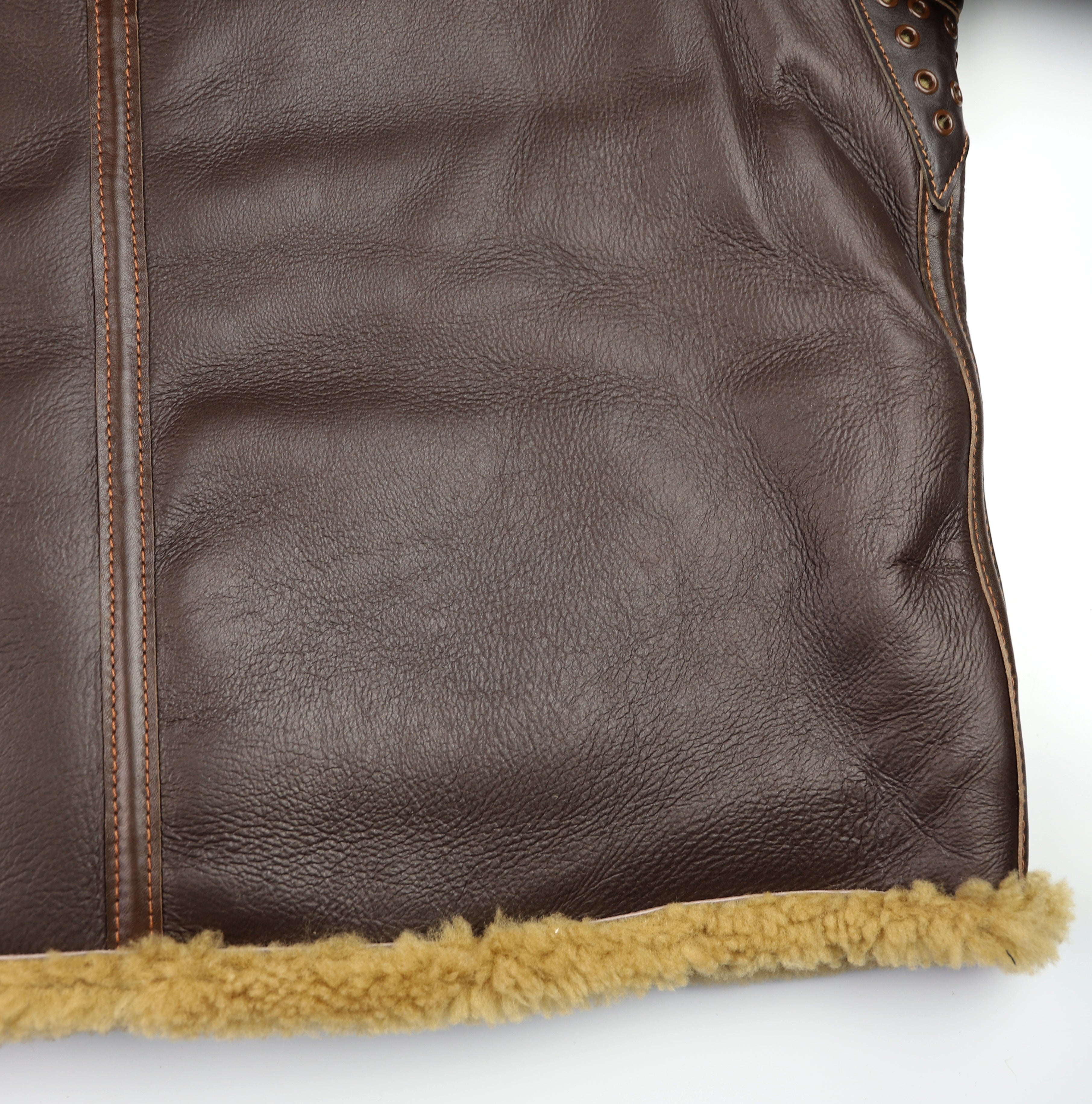 Aero RAF Battle of Britain Model Shearling Jacket, size 44, Seal Brown