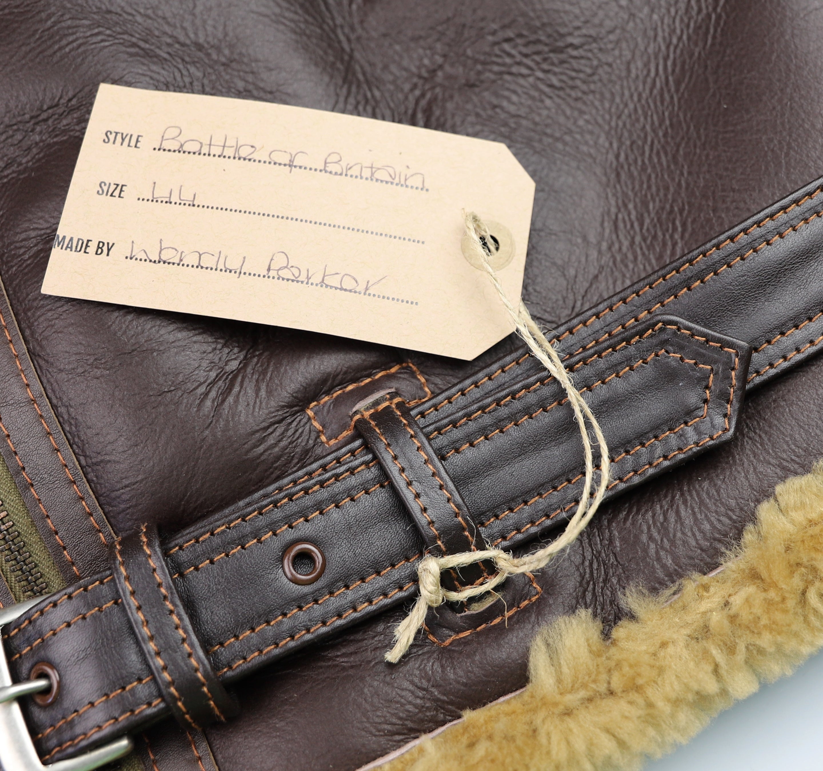 Aero RAF Battle of Britain Model Shearling Jacket, size 44, Seal Brown