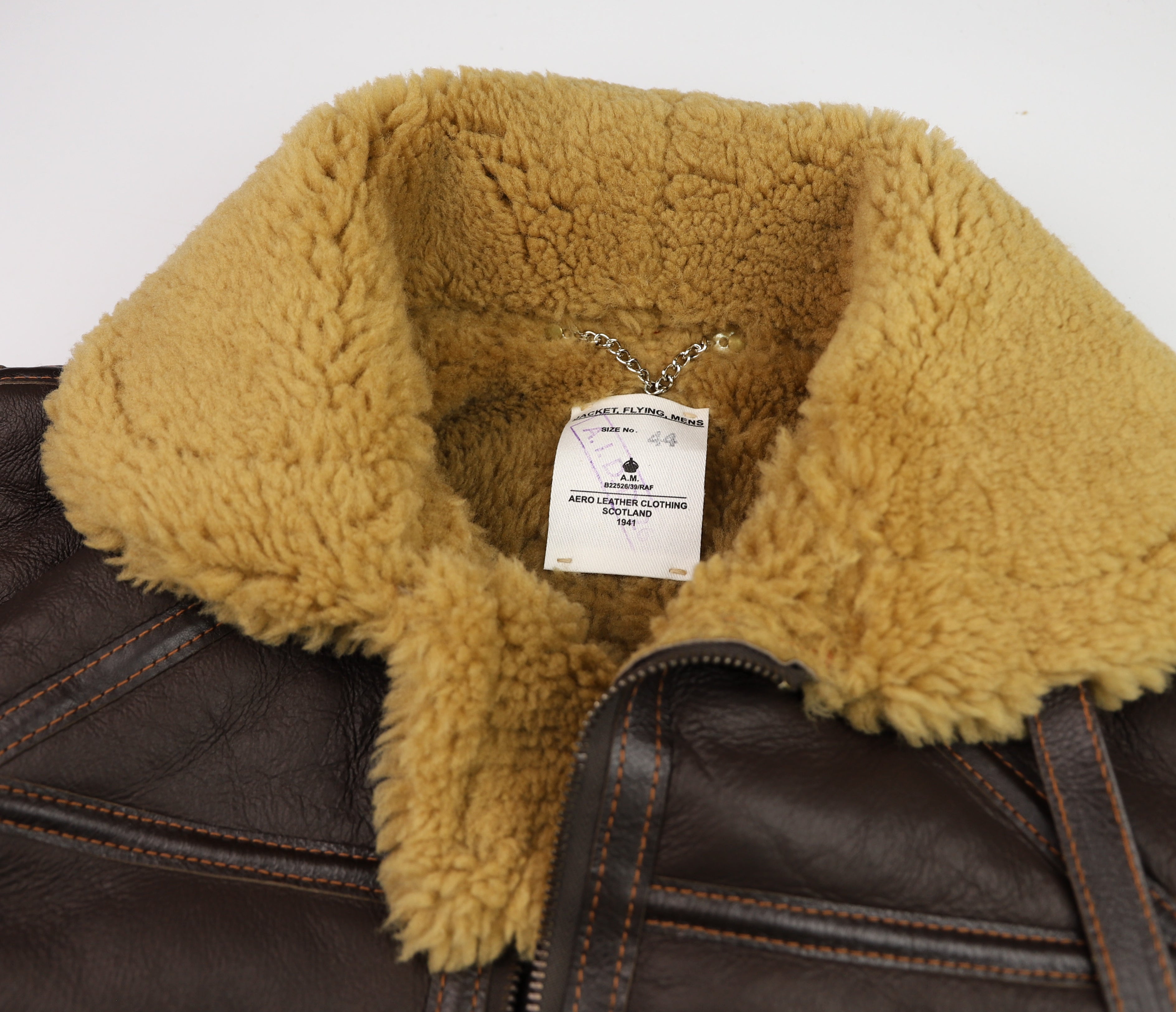 RAF Late WW2 Model Flying Jacket, size 44, Seal Brown