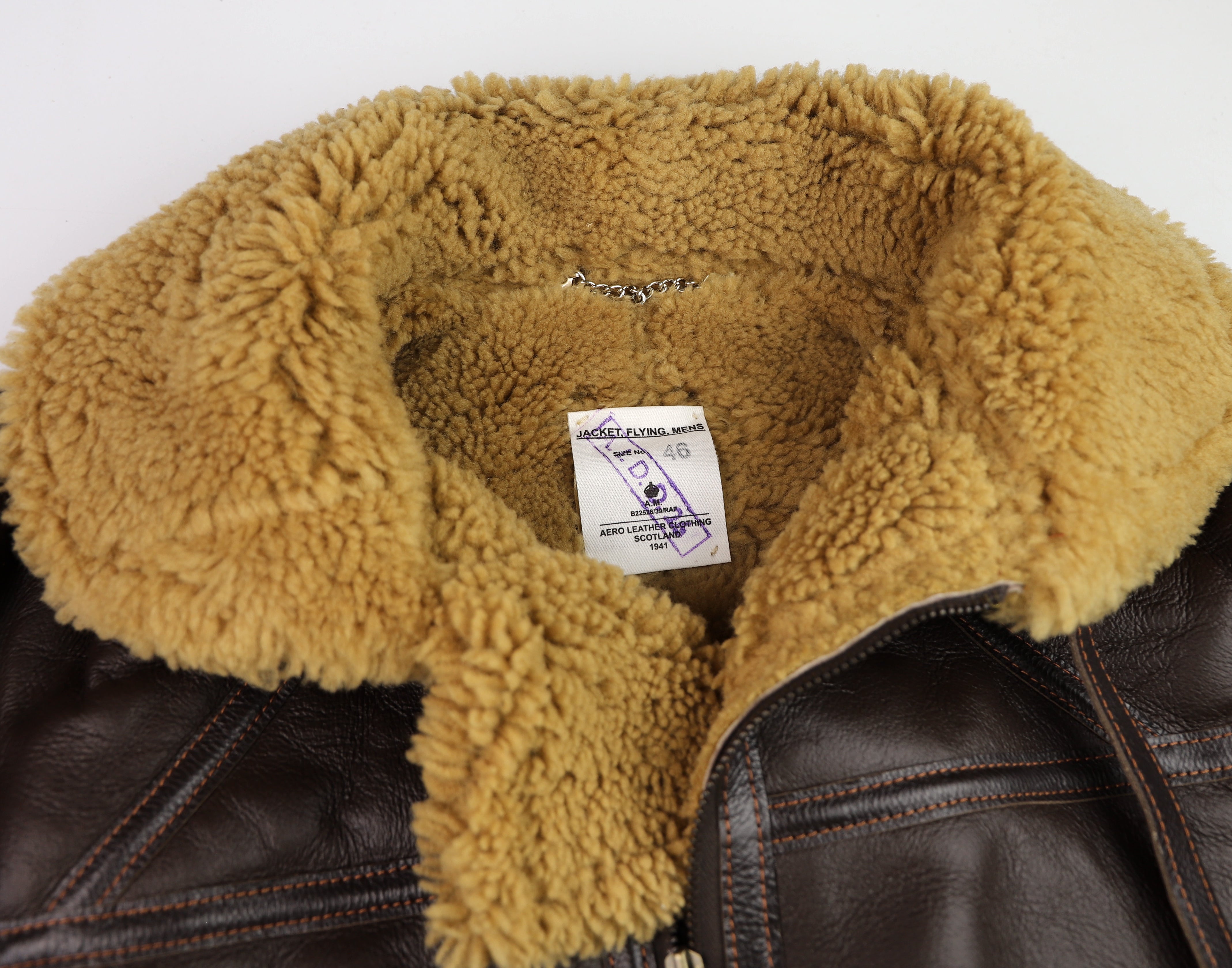 RAF Late WW2 Model Flying Jacket, size 46, Seal Brown
