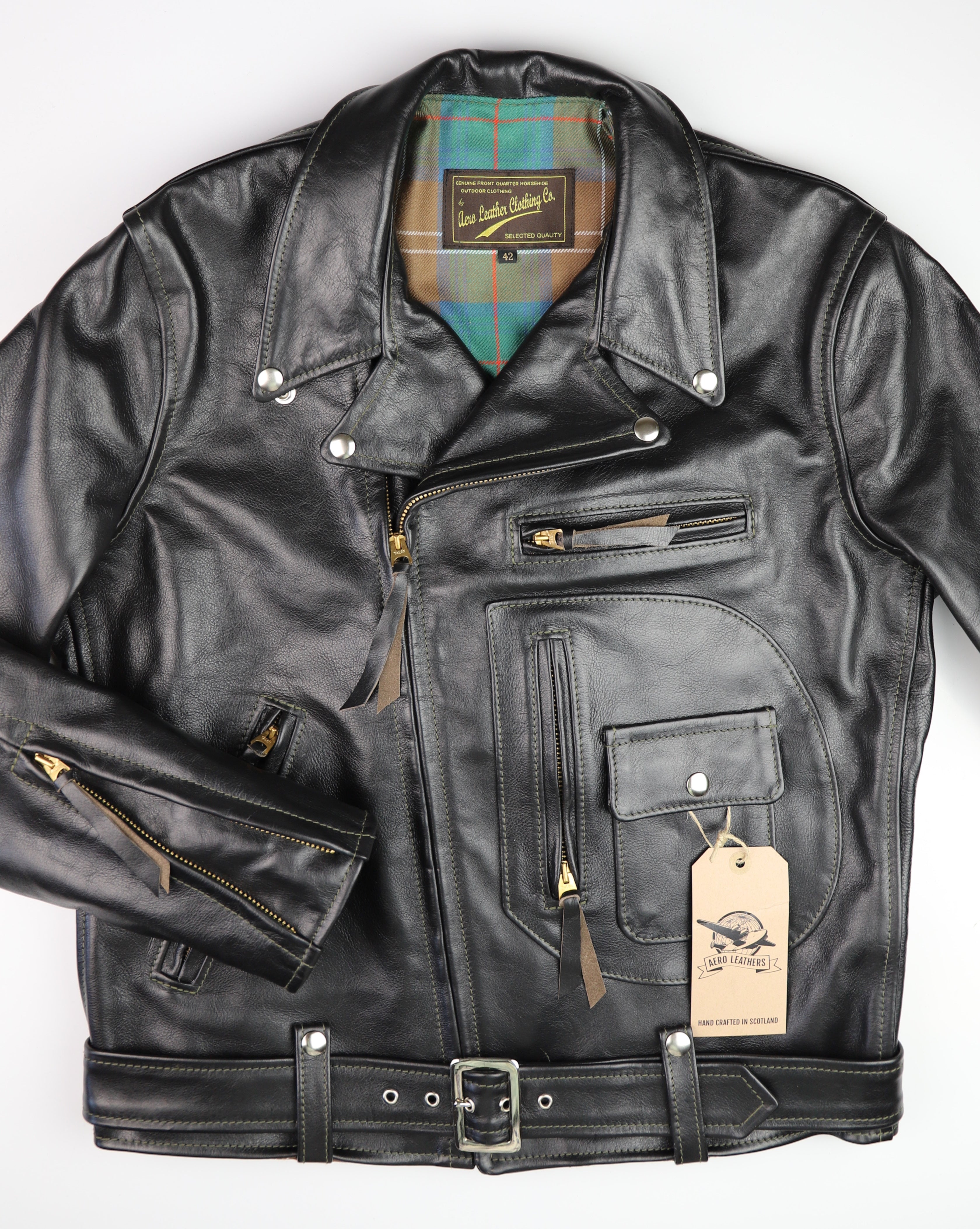 Aero D-Pocket Ridley, size 42, Blackened Brown Vicenza Horsehide