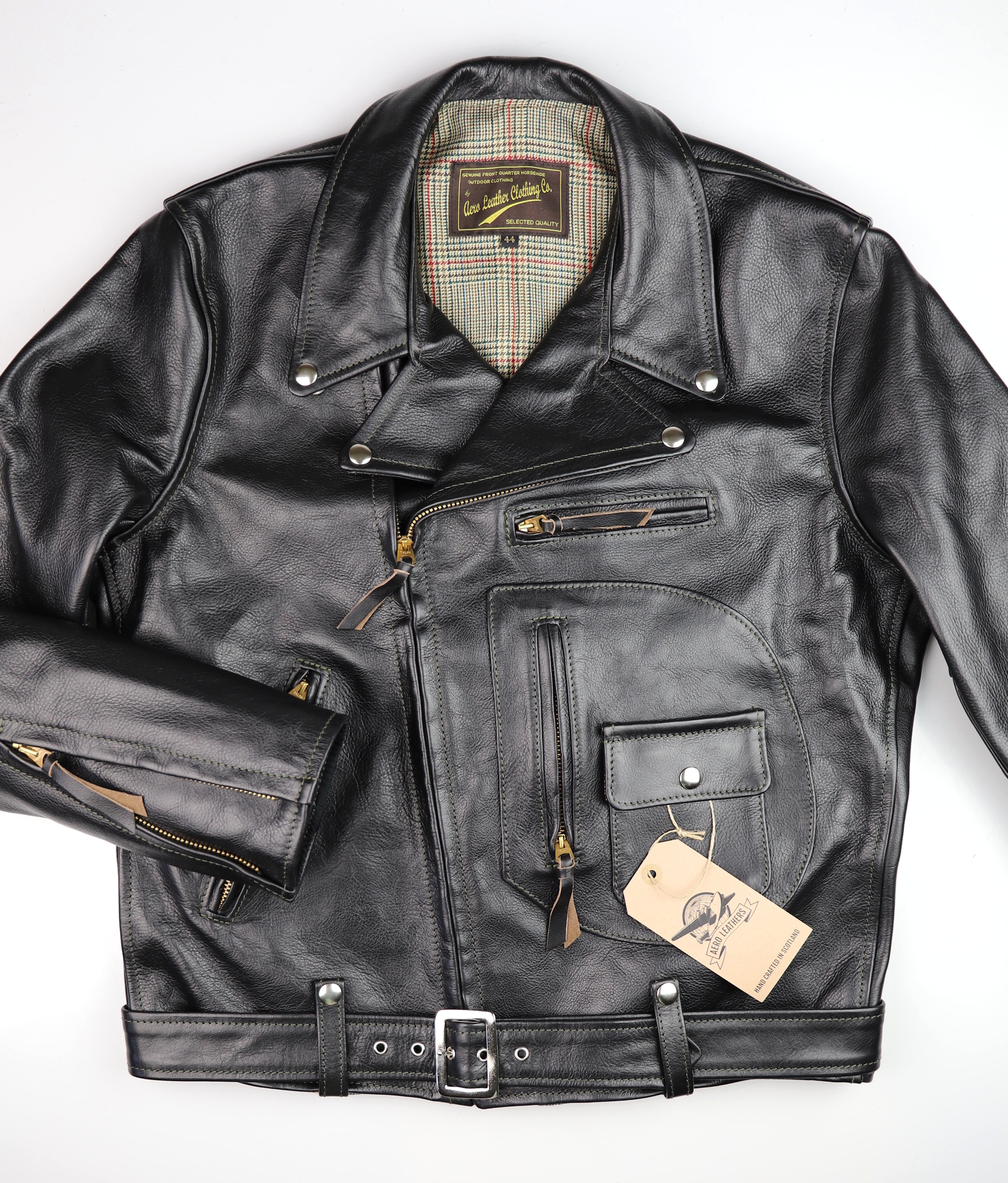 Aero D-Pocket Ridley, size 44, Blackened Brown Vicenza Horsehide