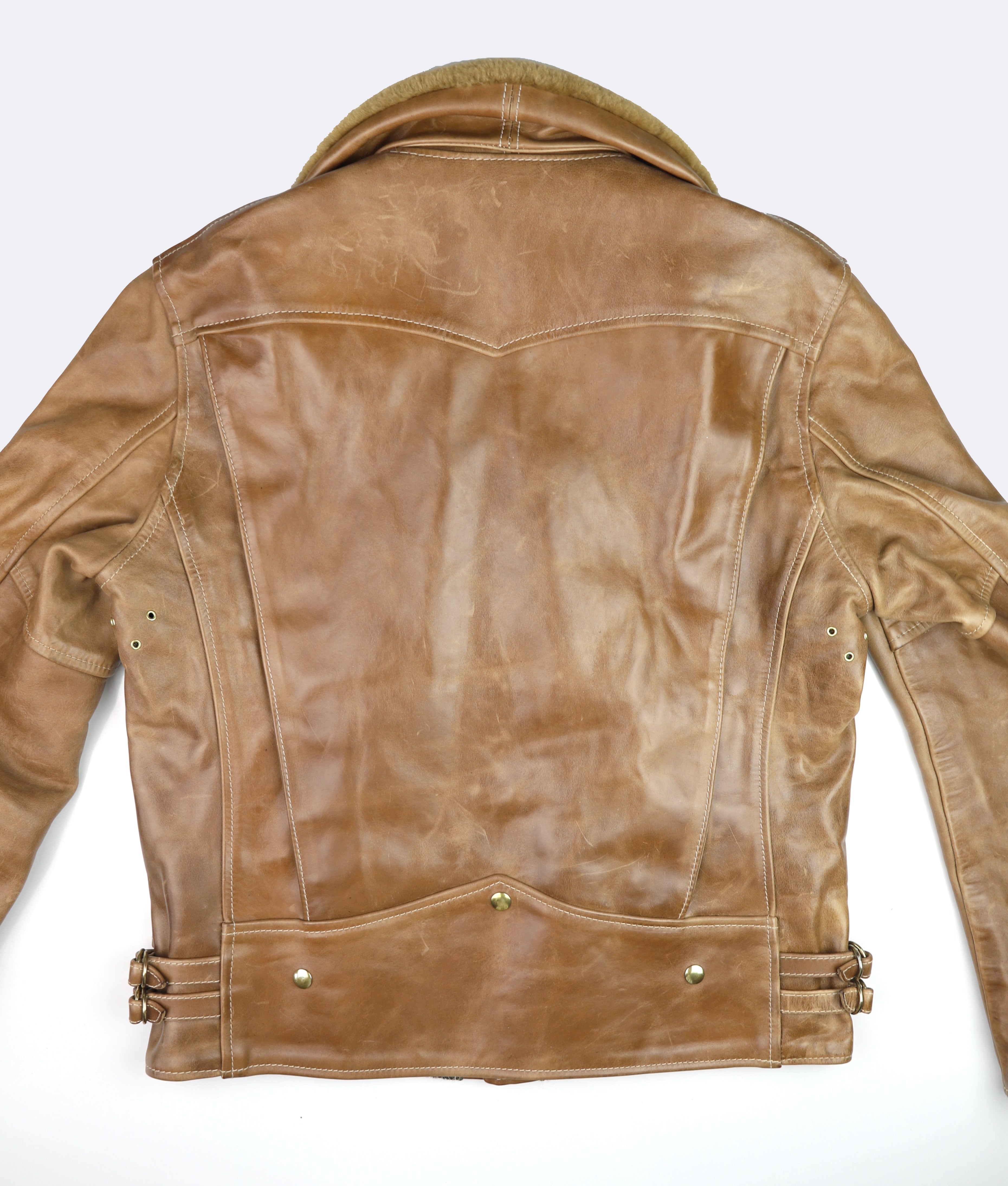 Aero Three-Pocket Ridley, Gently Worn, size 44, Natural CXL FQHH, Snap-off Mouton Collar