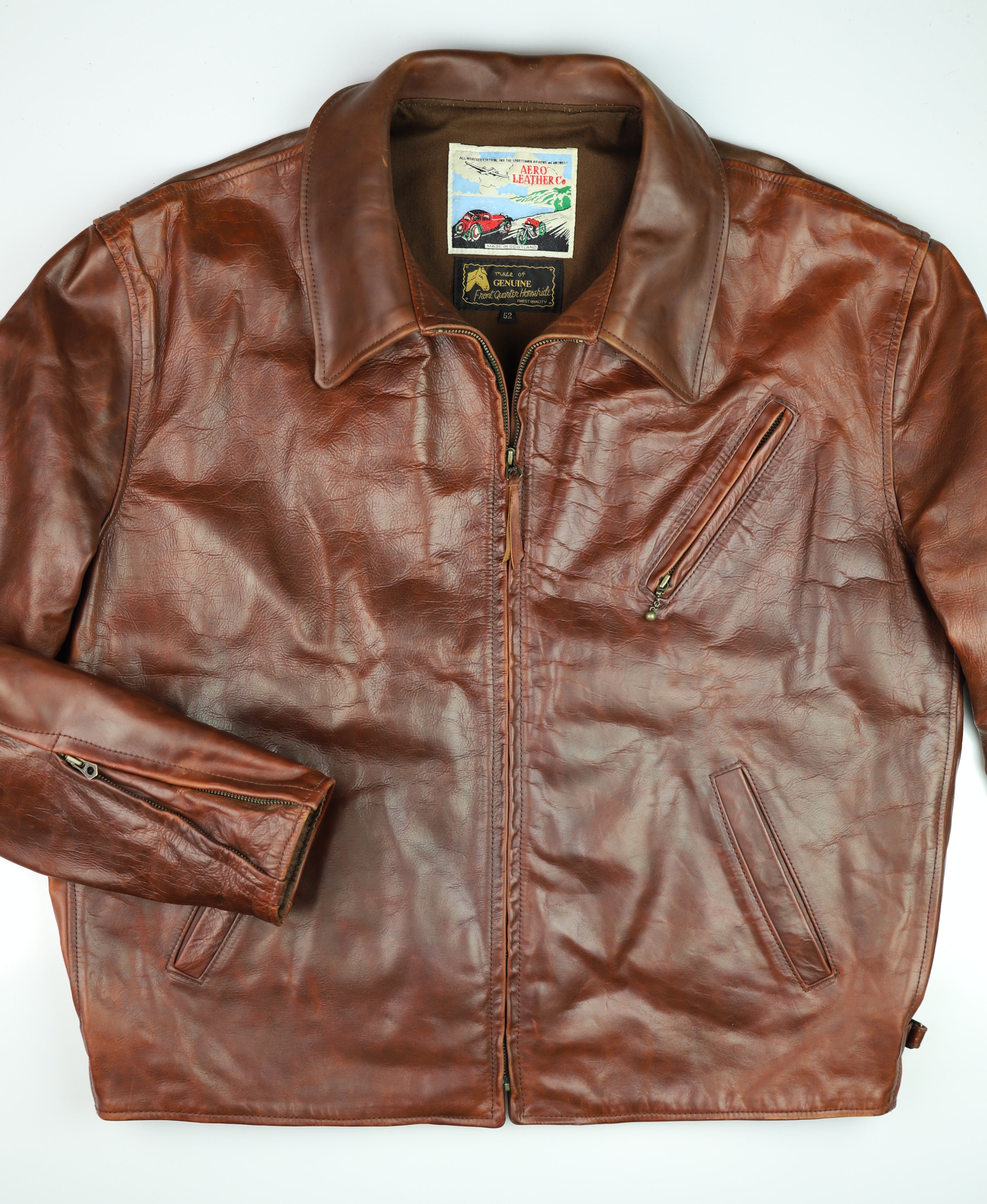 Aero Route 66, size 52, Russet Brown CXL FQHH, Gently Worn