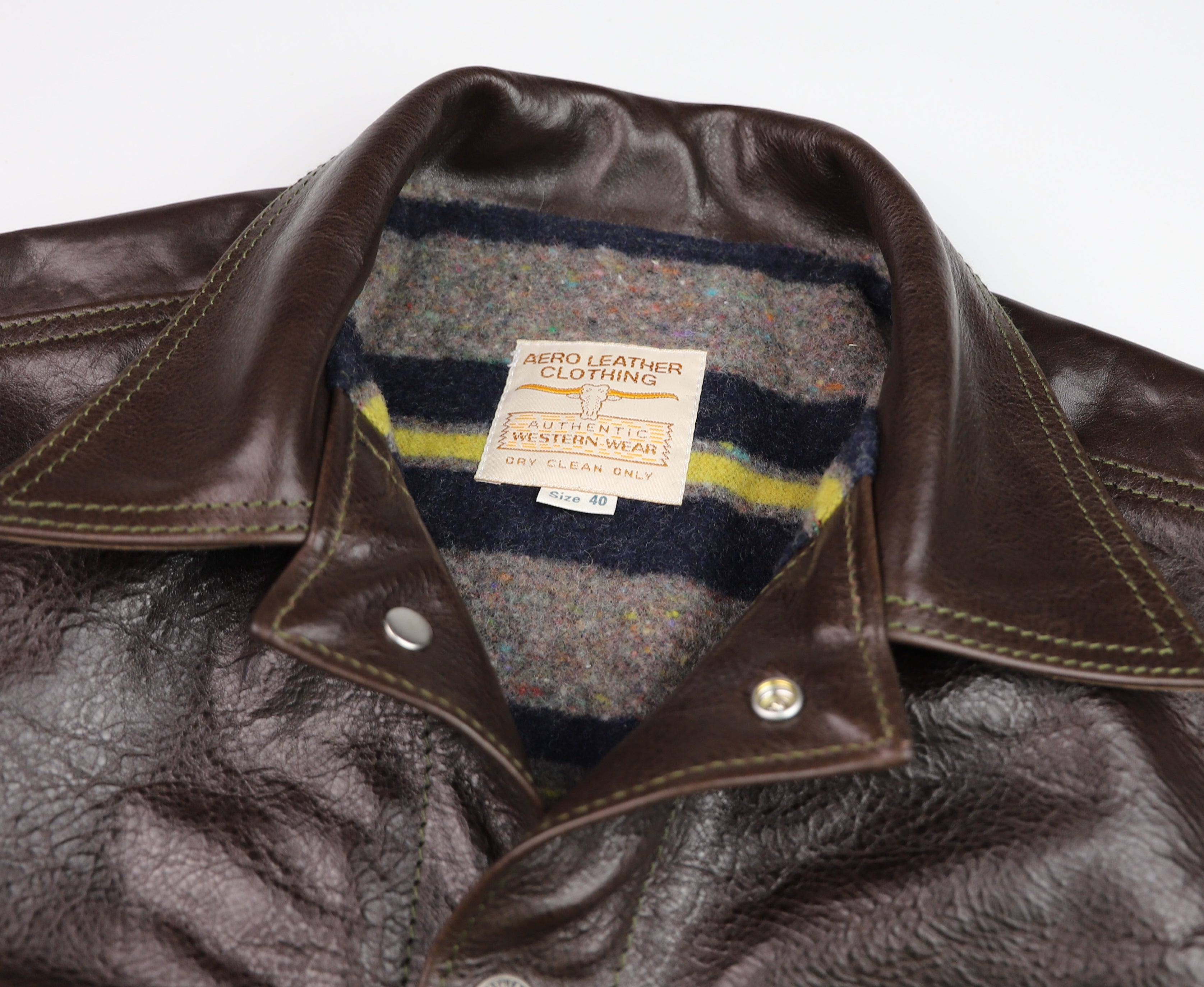 Aero 557XX Type 3 Jean Jacket, size 40, Chestnut Badalassi Cowhide