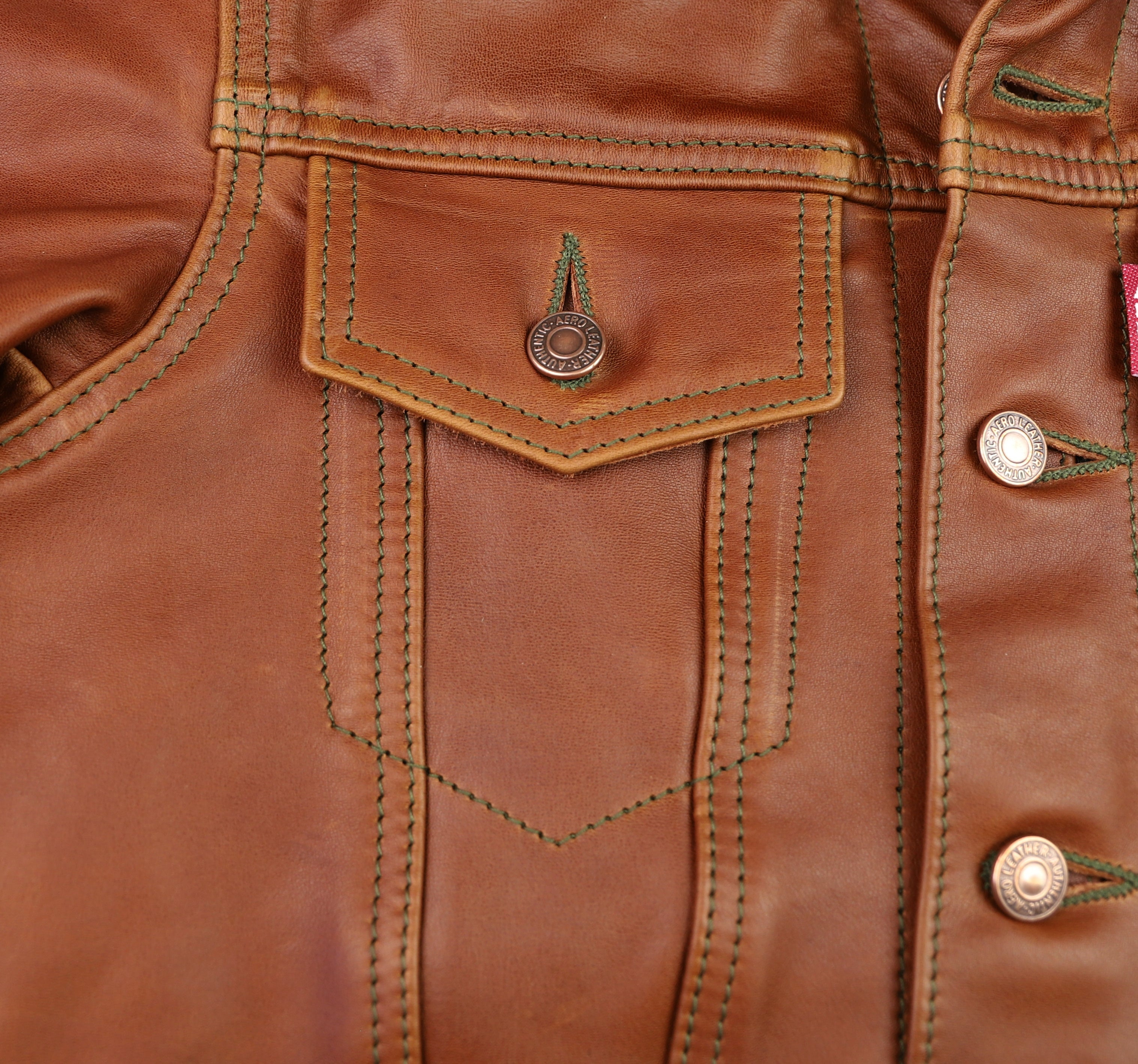 Aero 557XX Type 3 Jean Jacket, size 34, Cognac Pinnacle HH