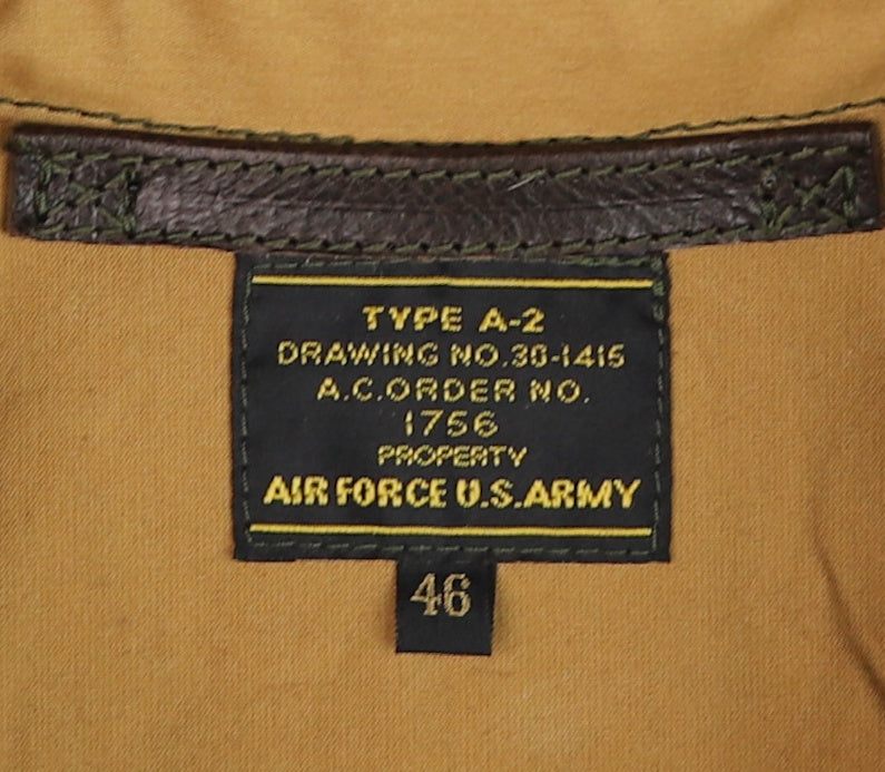 Aero A-2 Military Flight Jacket, size 46, Chestnut Badalassi