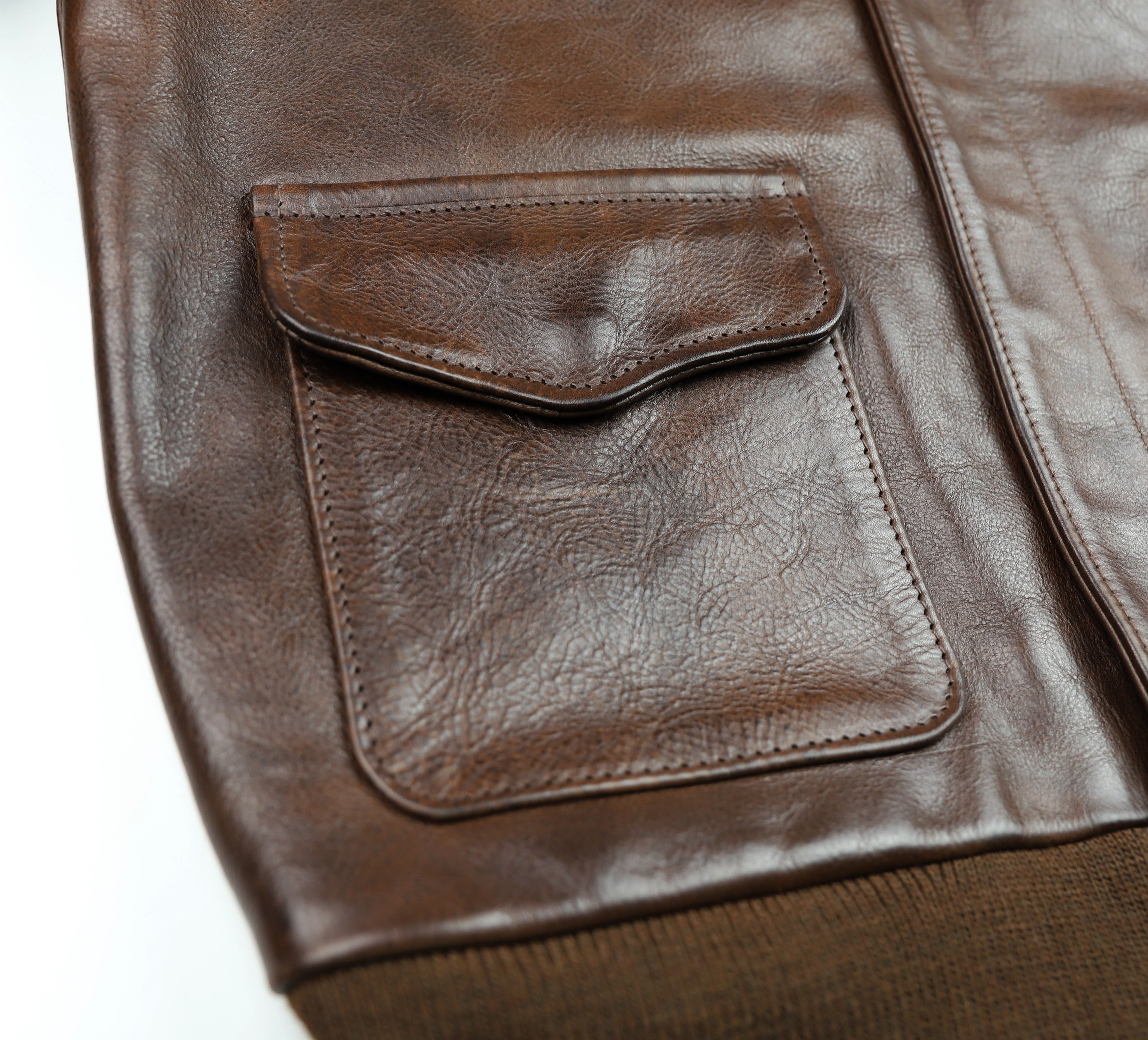 Aero A-2 Military Flight Jacket, size 38, Chestnut Badalassi, Gently Worn