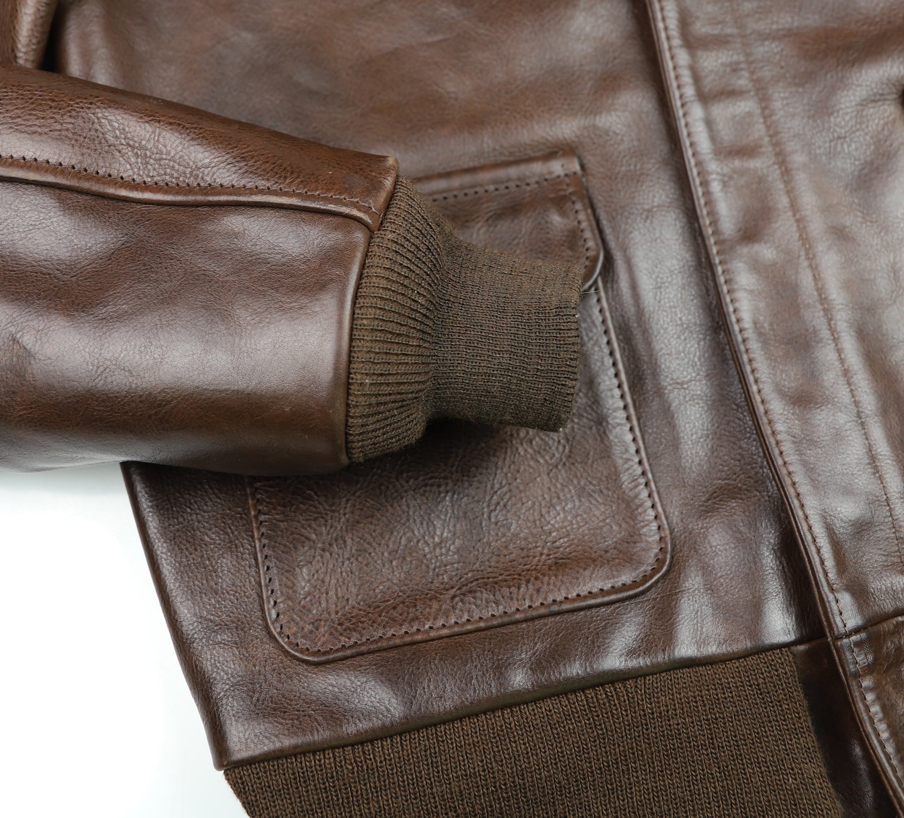 Aero A-2 Military Flight Jacket, size 38, Chestnut Badalassi, Gently Worn