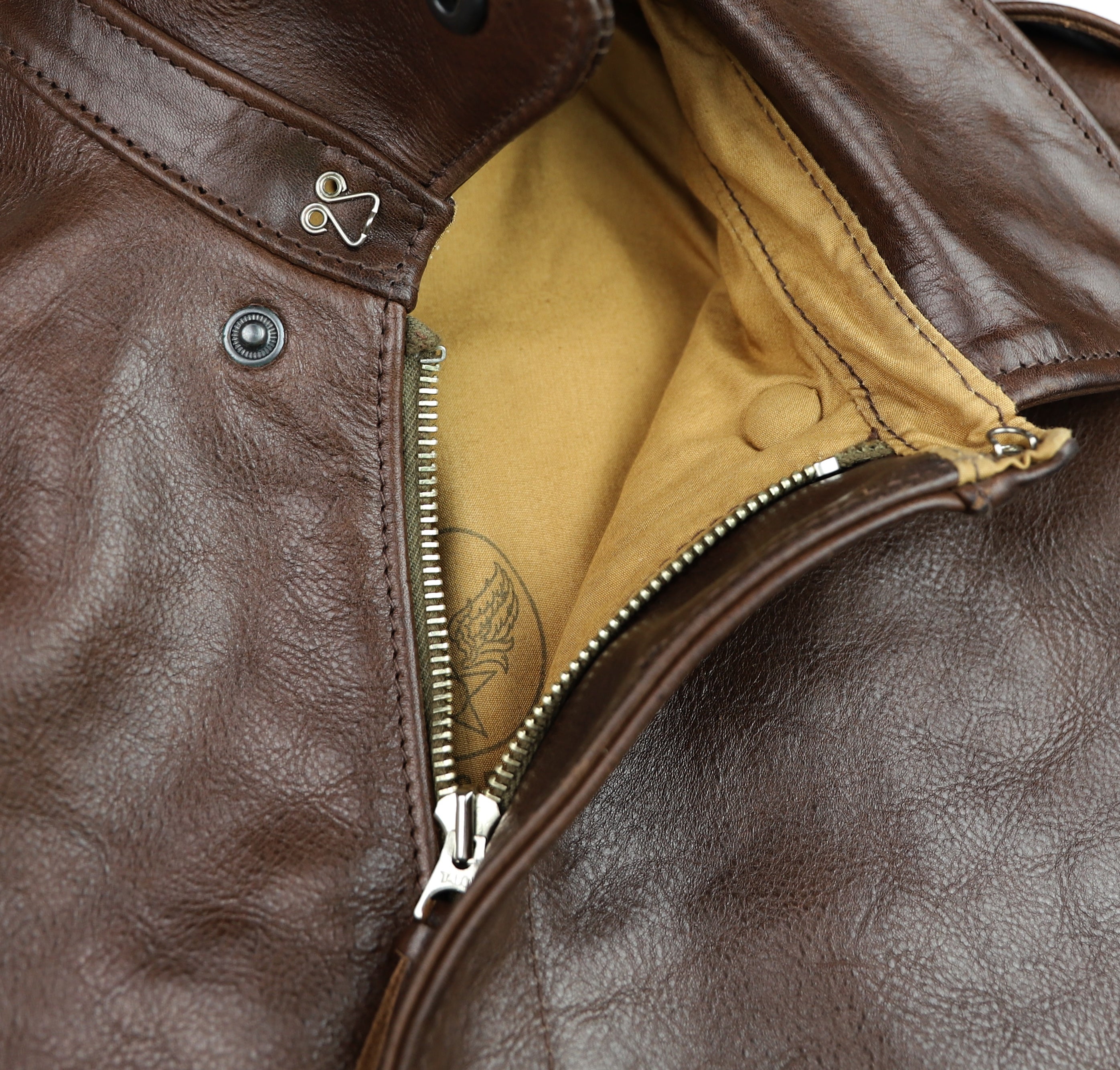 Aero A-2 Military Flight Jacket, size 38, Chestnut Badalassi, Gently Worn