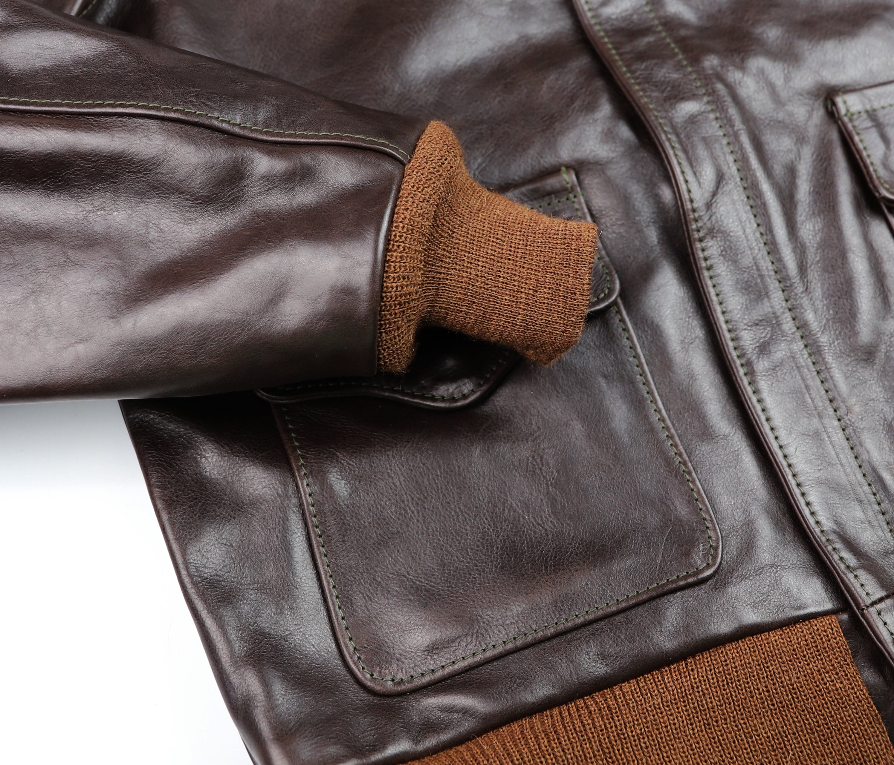 Aero A-2 Military Flight Jacket, size 40, Chestnut Badalassi Cowhide