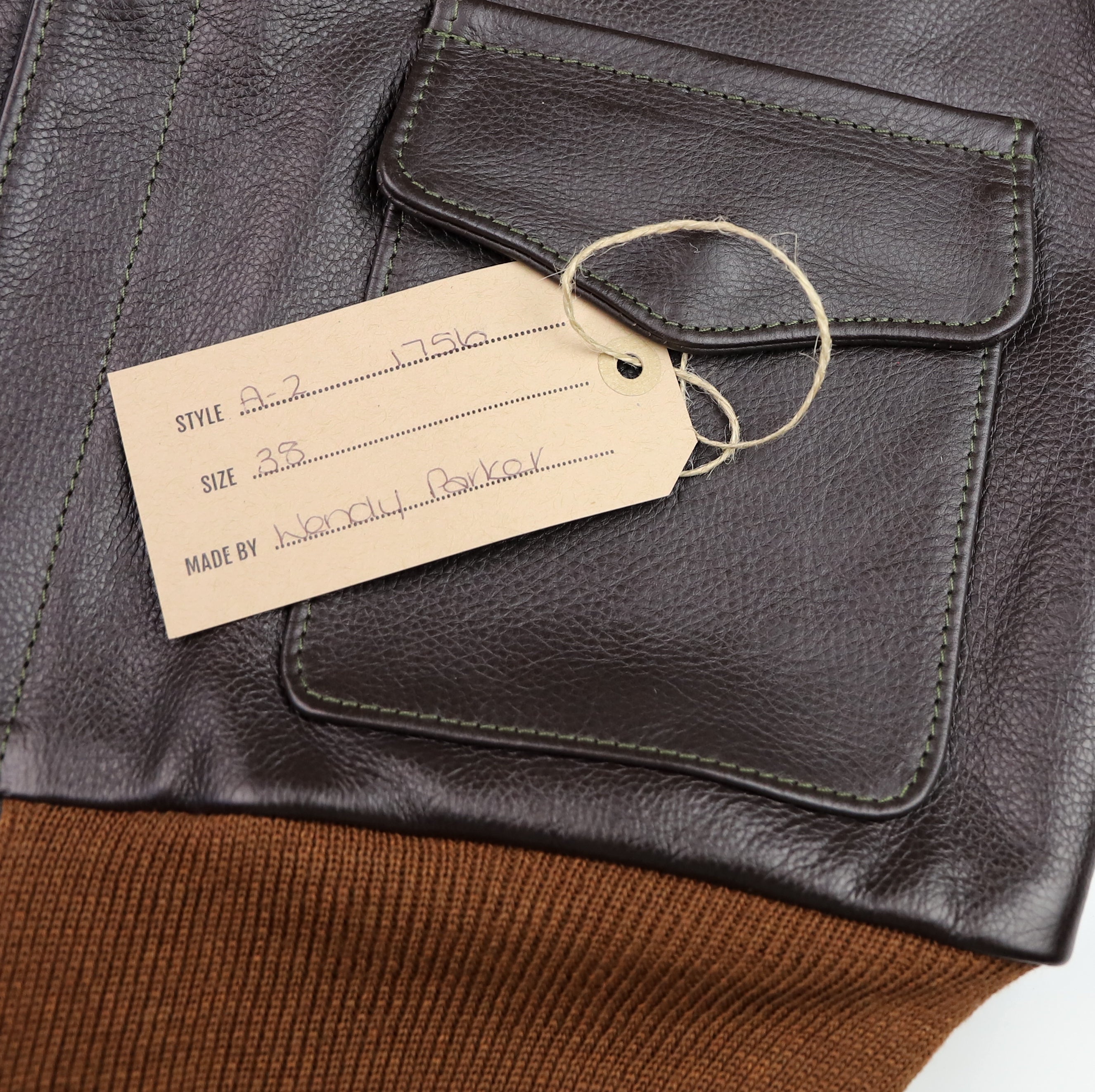 Aero A-2 Military Flight Jacket, size 38, Dark Seal Vicenza