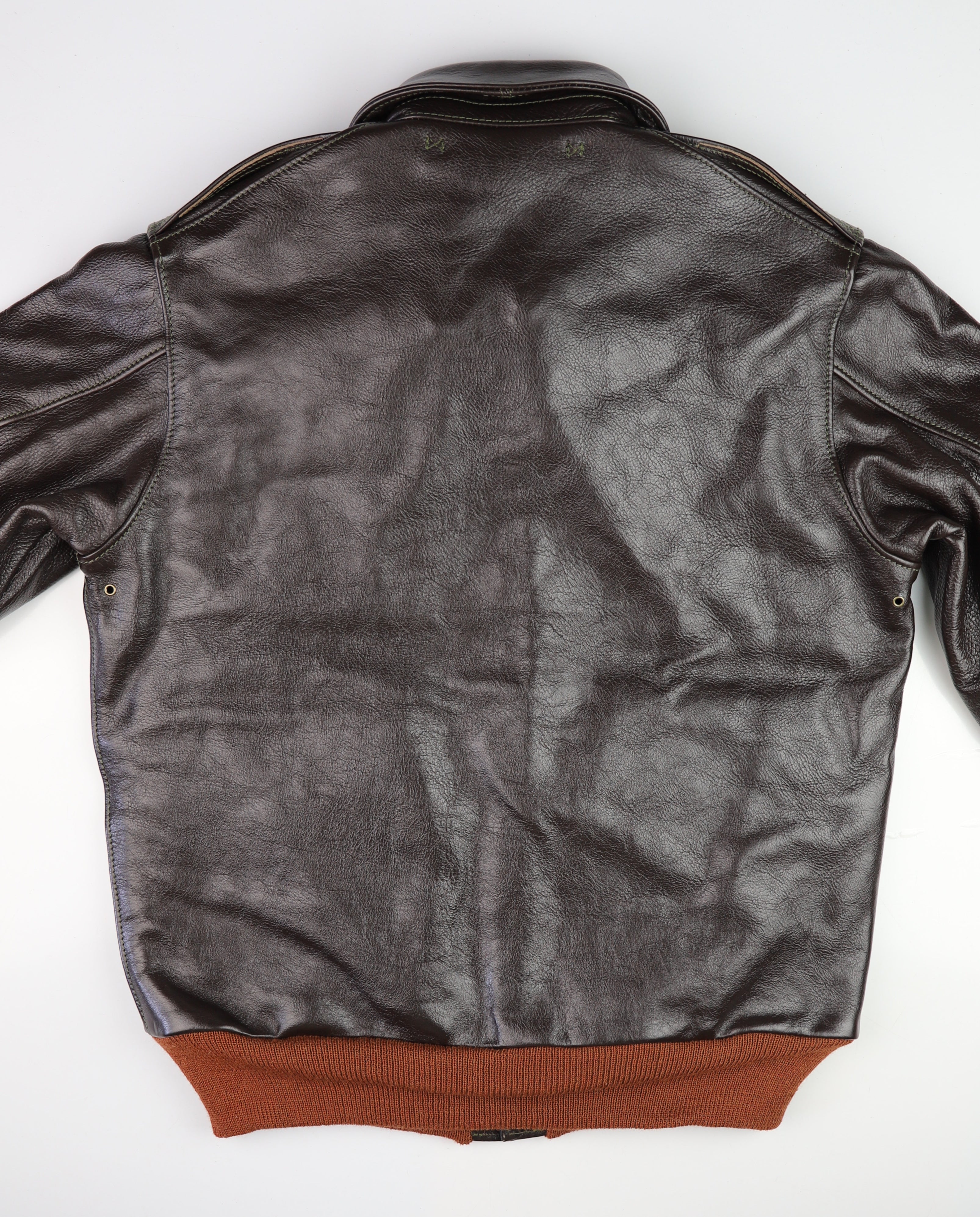 Aero A-2 Military Flight Jacket, size 38, Dark Seal Vicenza Horsehide