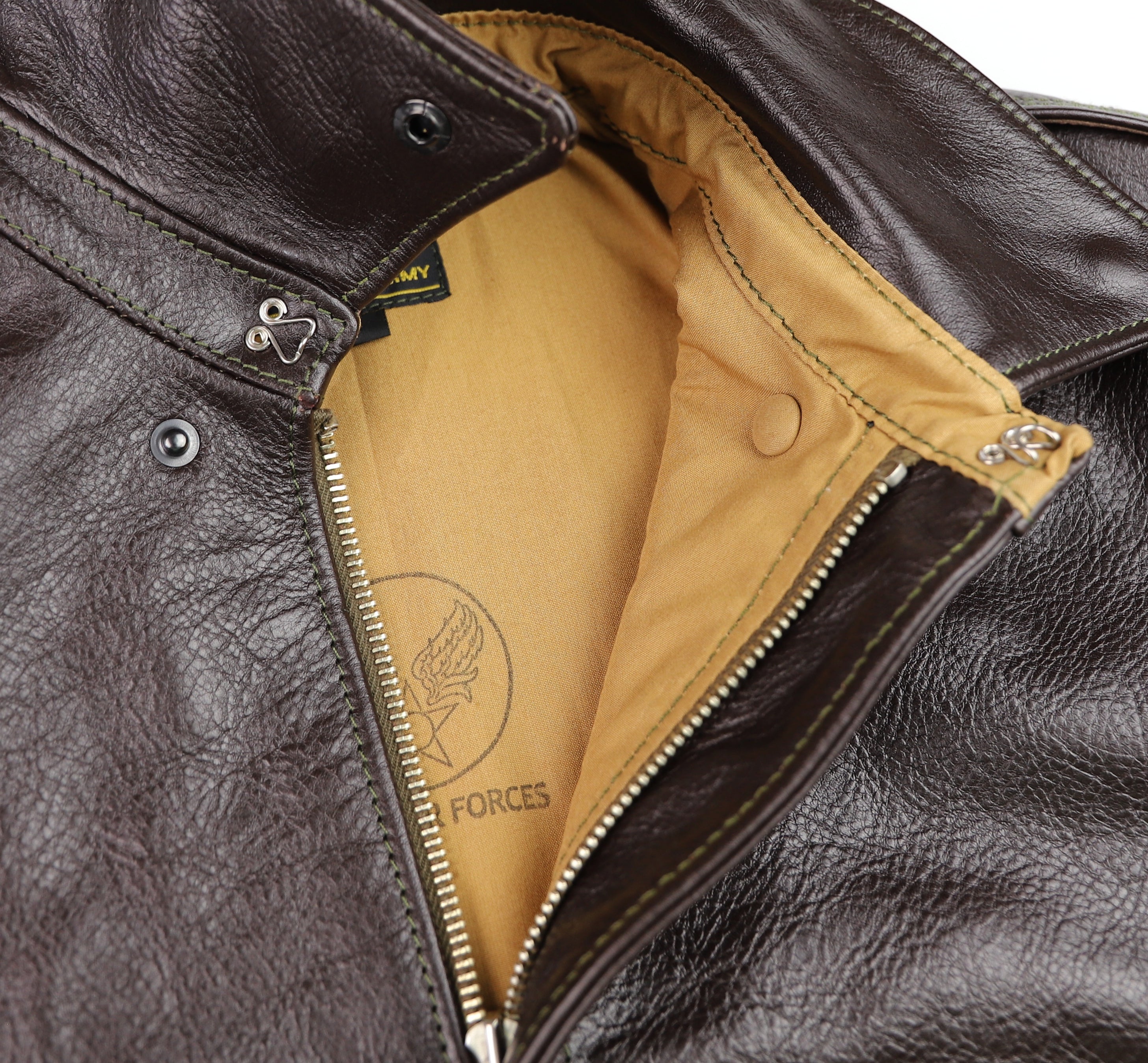 Aero A-2 Military Flight Jacket, size 38, Dark Seal Vicenza Horsehide