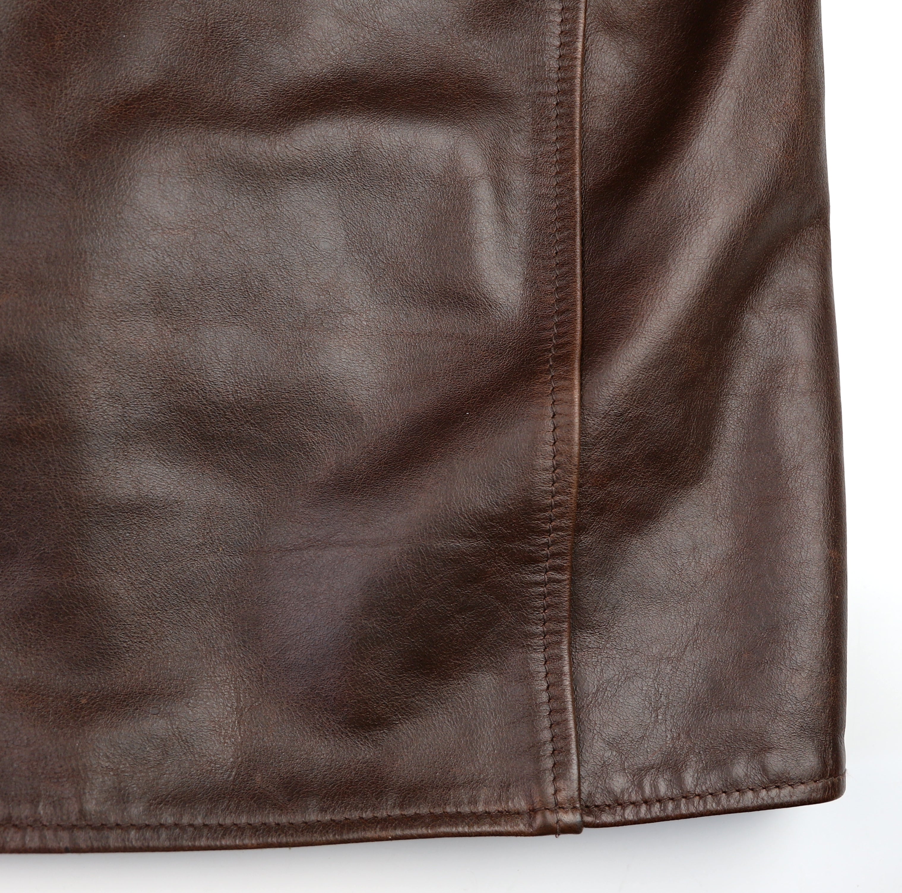 Aero Veste de Rallye, size 50, Battered Brown Steerhide, Gently Worn