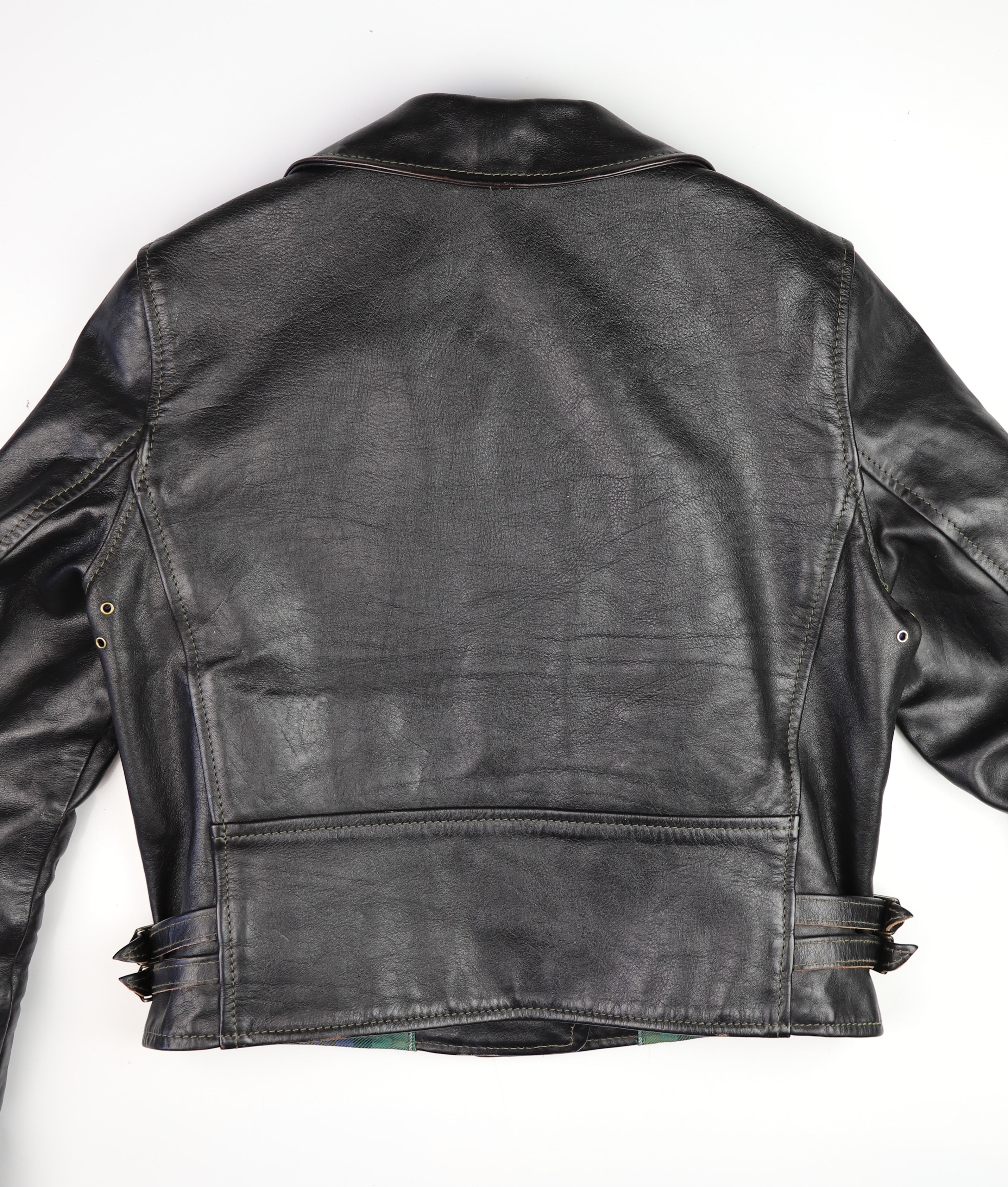Aero Women's Motorcycle Jacket, size 5, Blackened Brown Vicenza Horsehide