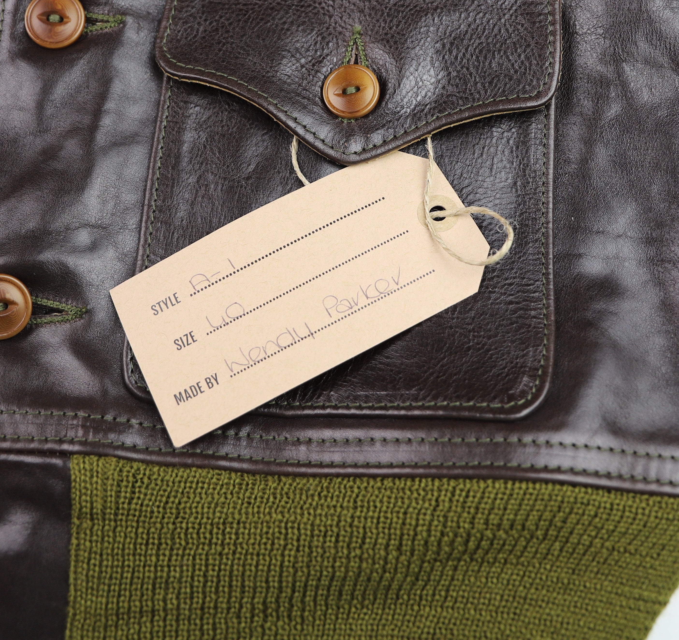 Aero A-1 Military Flight Jacket, size 40, Chestnut Badalassi