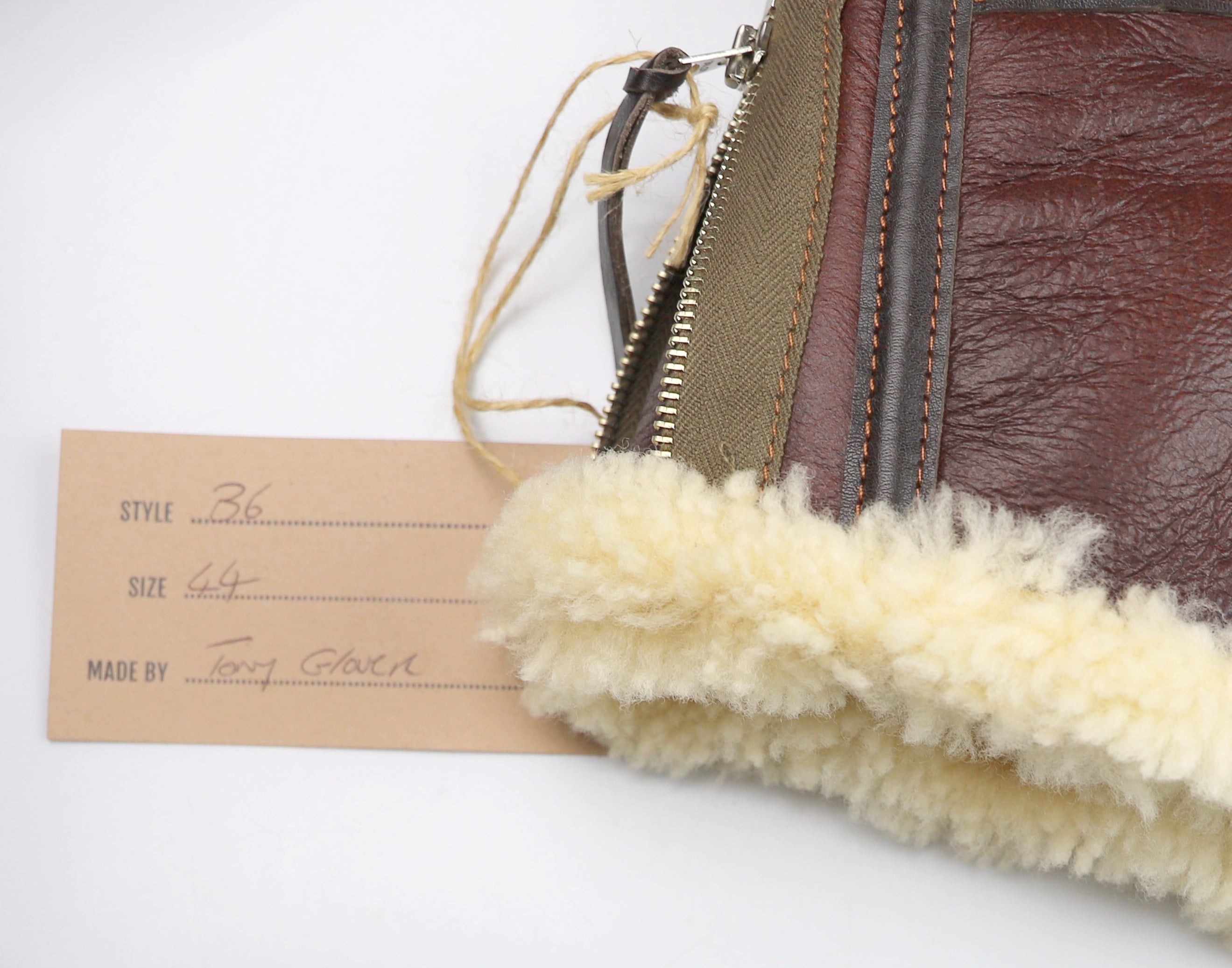 Aero B-6 Military Flight Jacket, size 44, Russet with Dark Seal Vicenza Trim