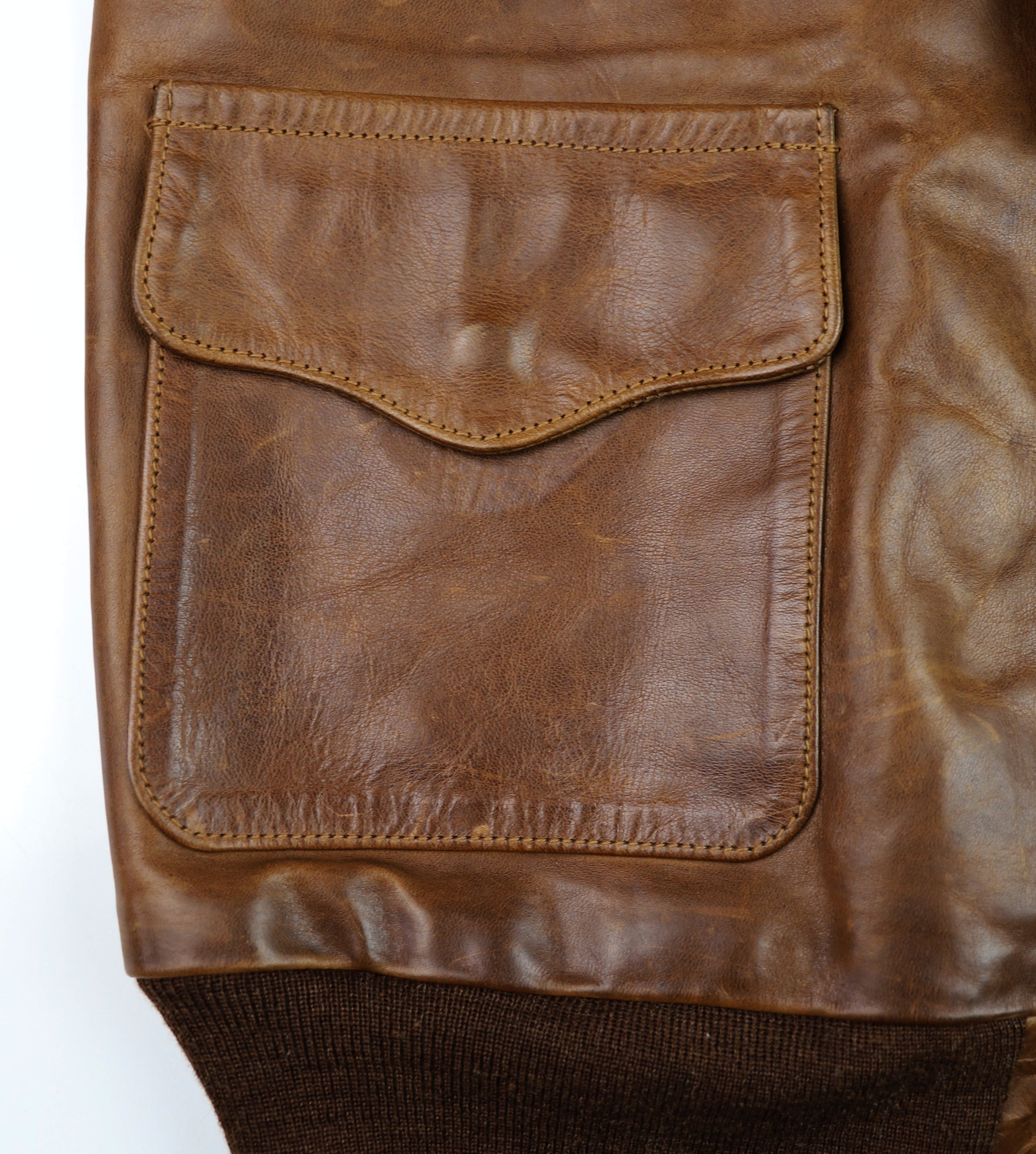 Eastman A-2 Military Flight Jacket, Gently Worn, size 38, Russet Horsehide