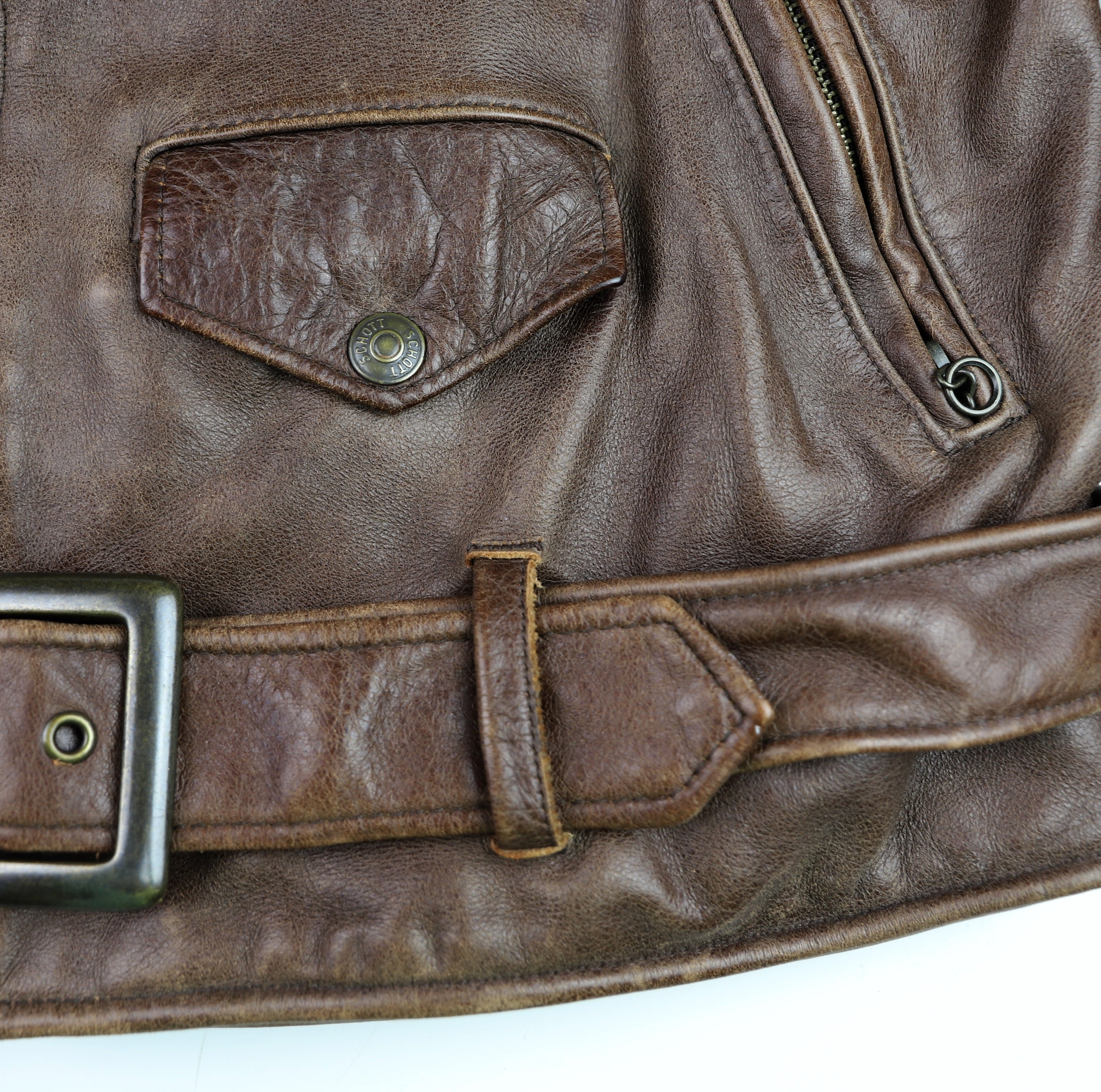 Schott Perfecto 626VN, Brown Cowhide, size Small