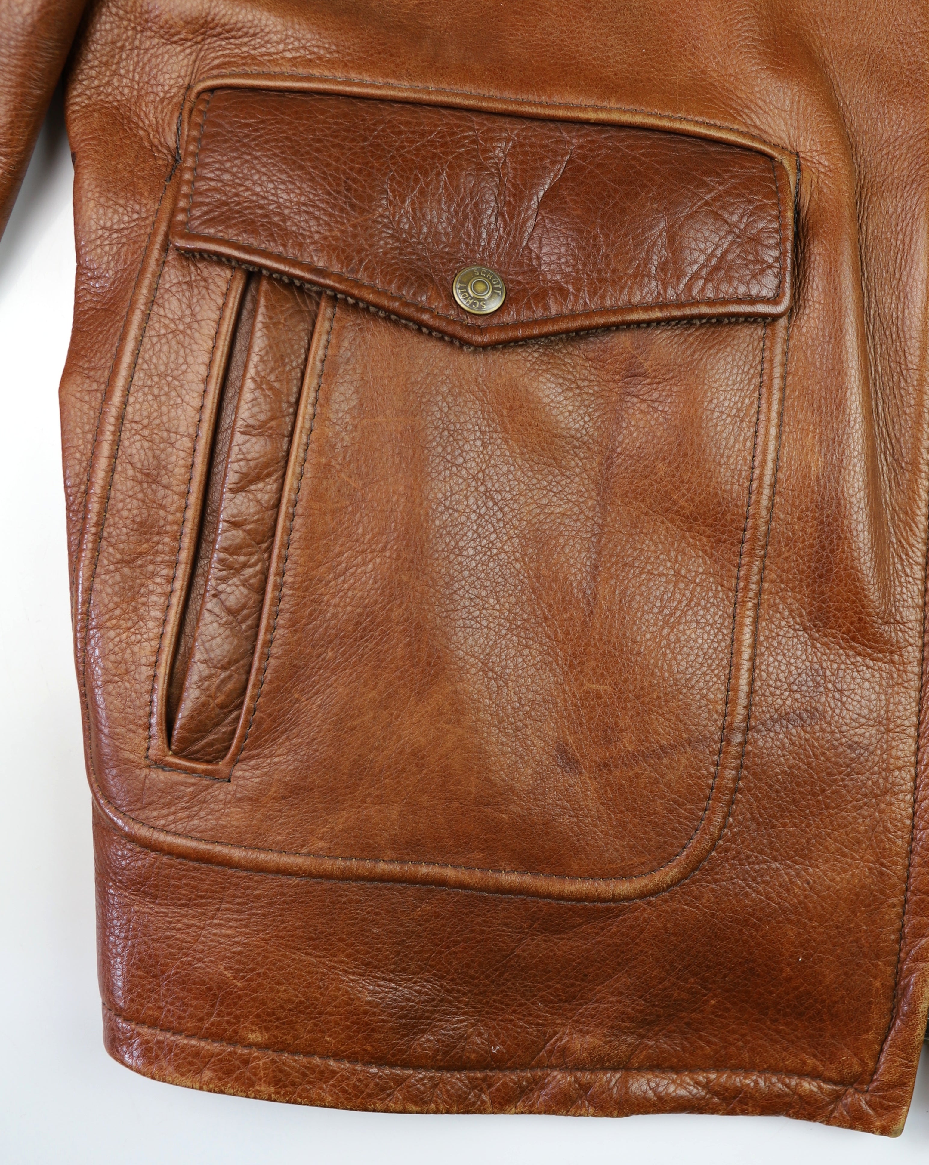 Schott 573, Russet Cowhide, size Large