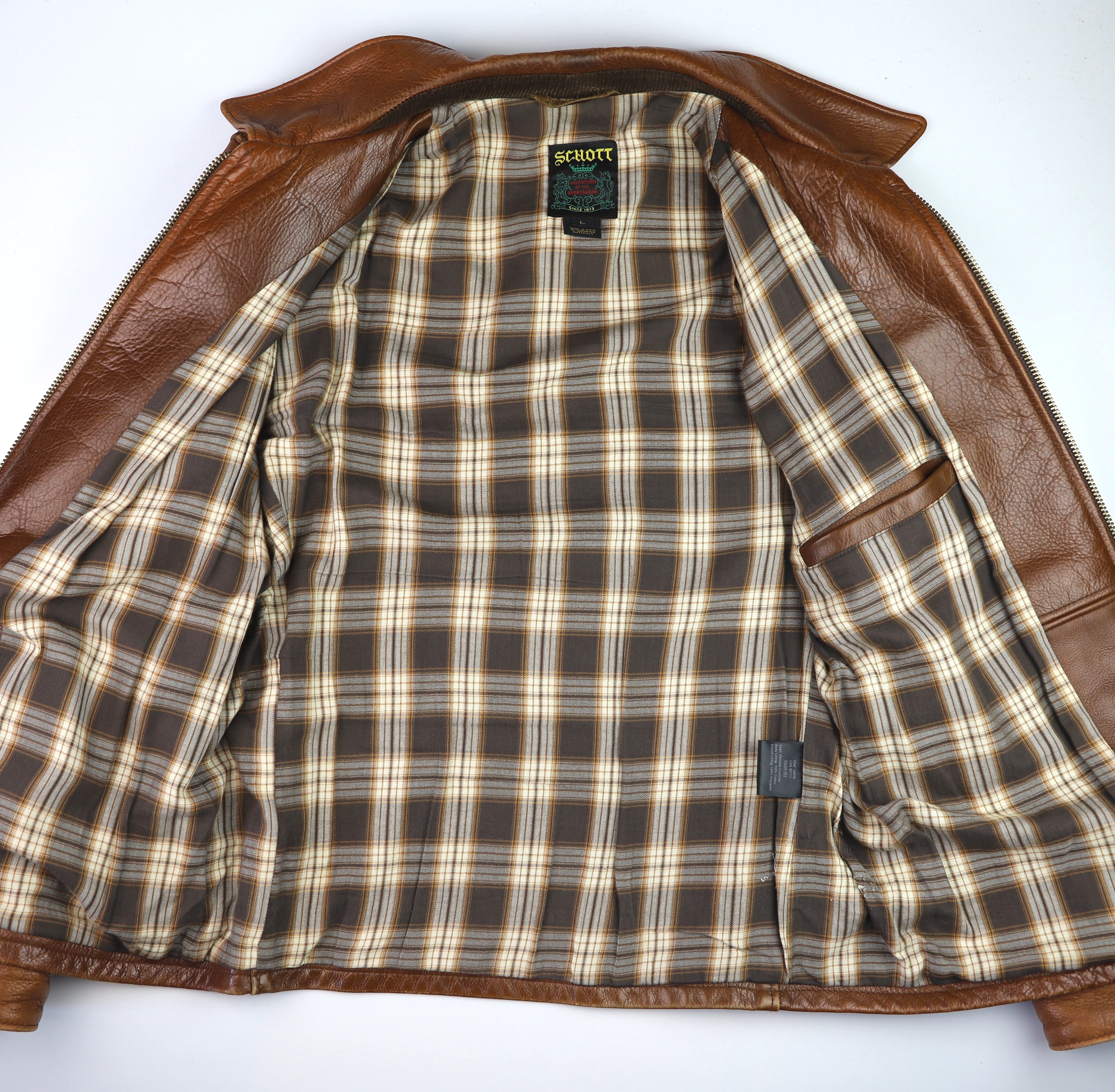 Schott 573, Russet Cowhide, size Large
