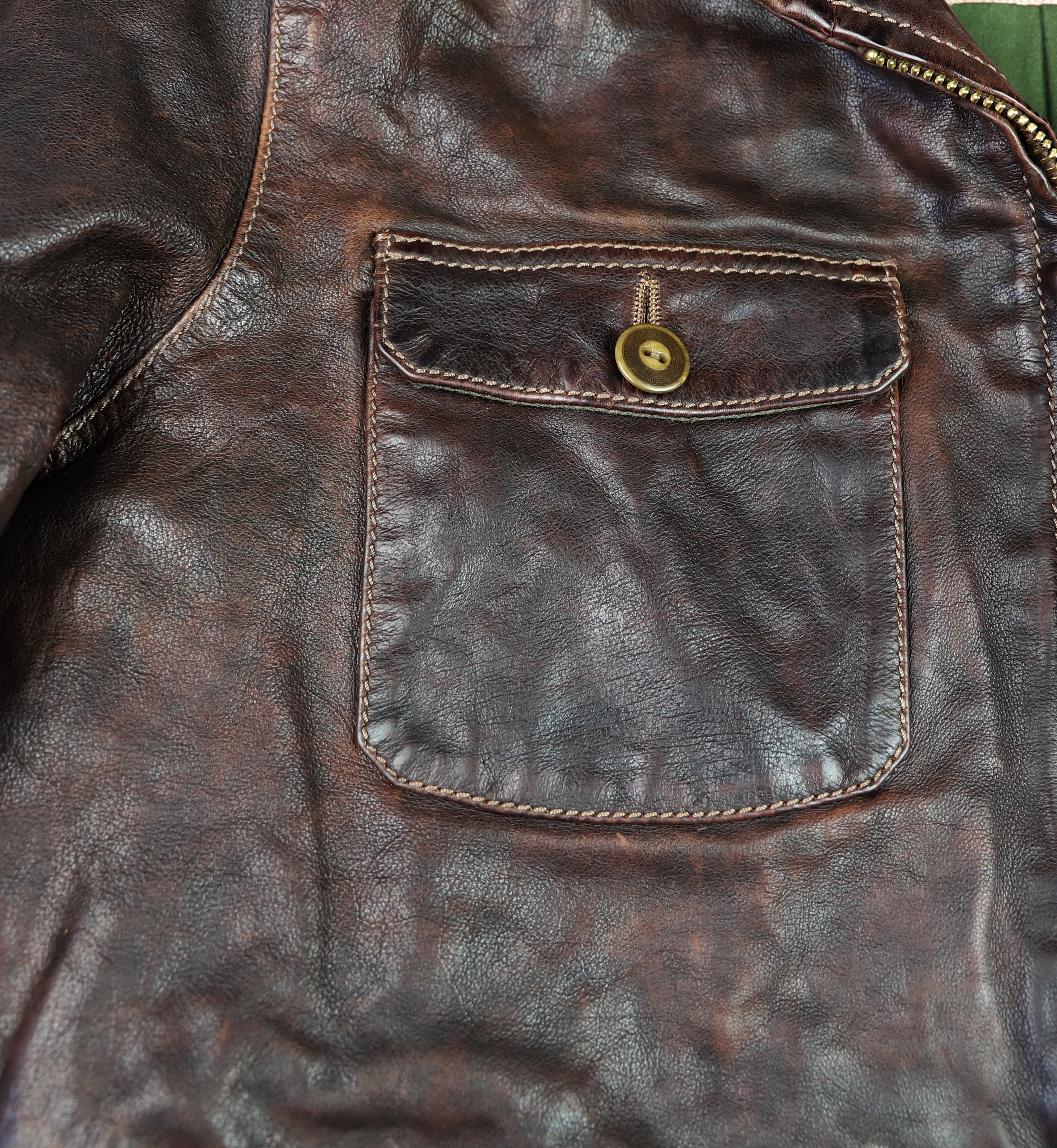 Thedi Atlas Deluxe Half Belt, size XXL, Hand Dyed Cocoa Toscano