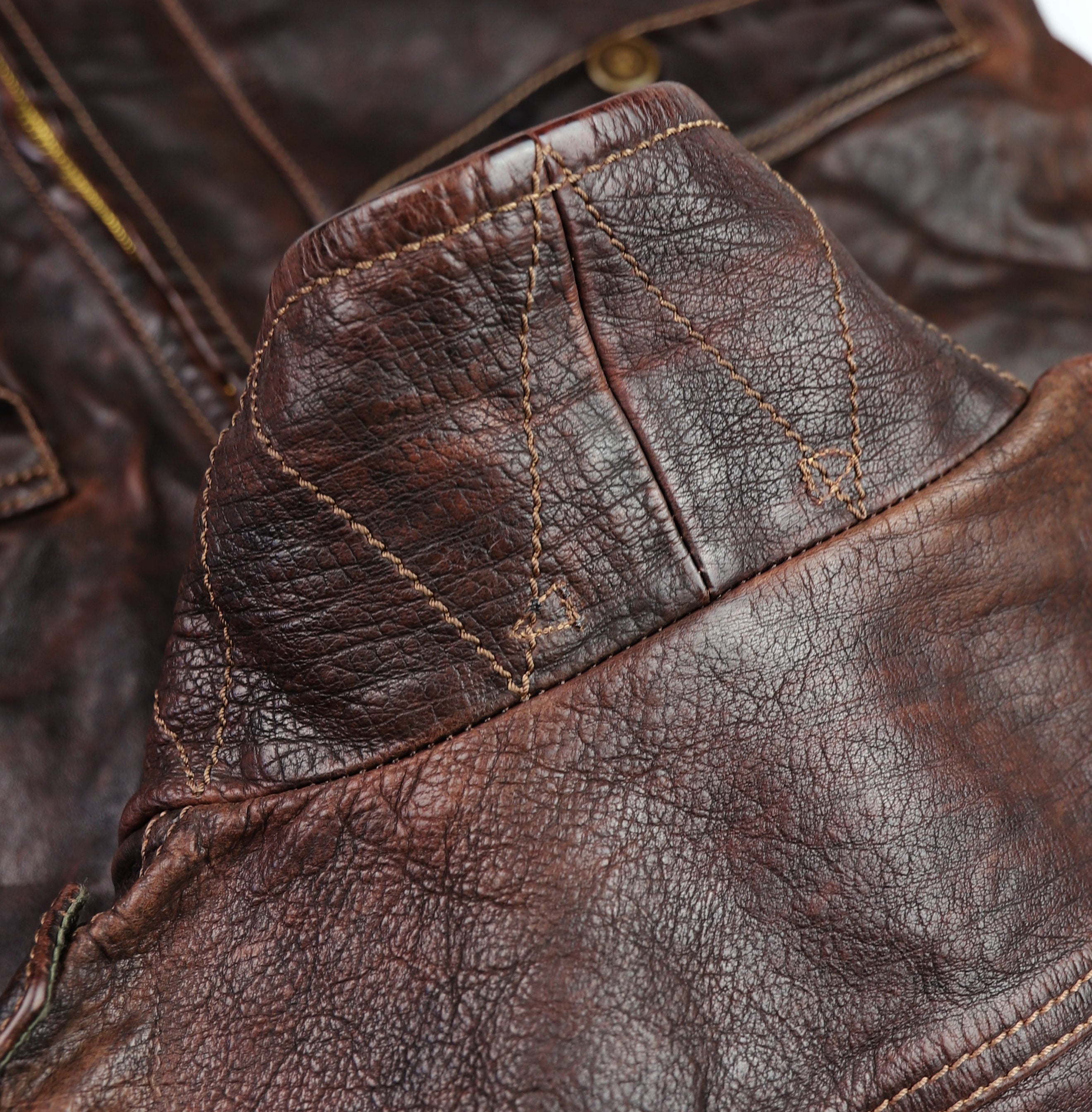 Thedi Atlas Deluxe Half Belt, size XXL, Hand Dyed Cocoa Toscano