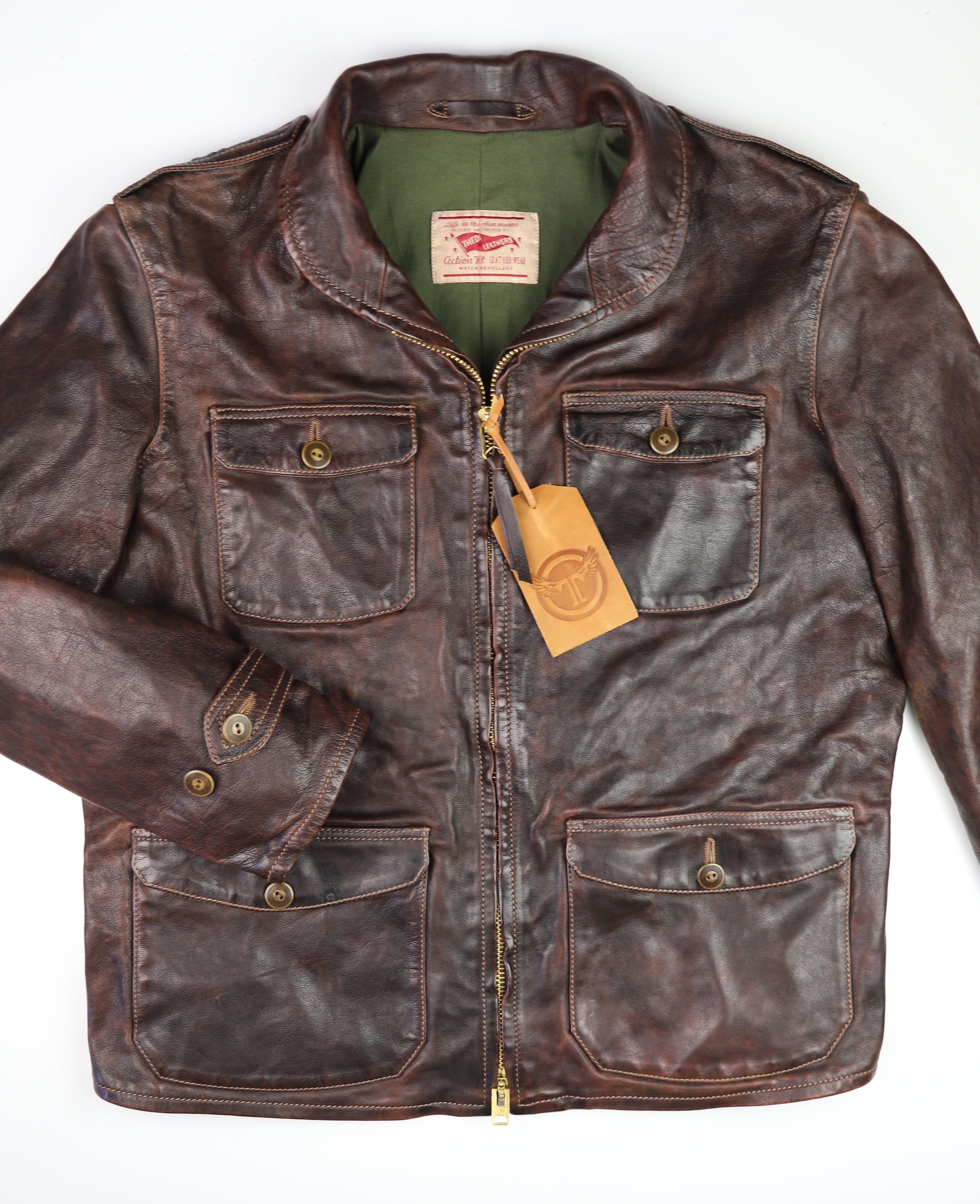 Thedi Atlas Deluxe Half Belt, size XXL, Hand Dyed Cocoa Toscano